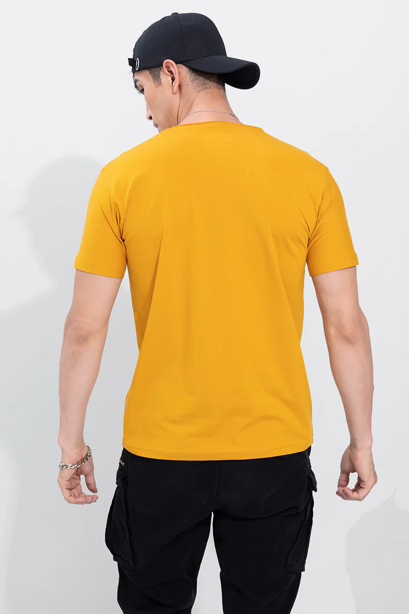 Dark Yellow Plain T-Shirts