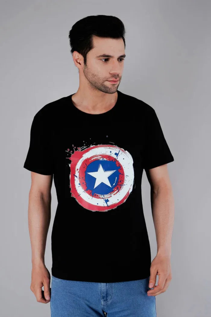 Captain America Printed T-shirt