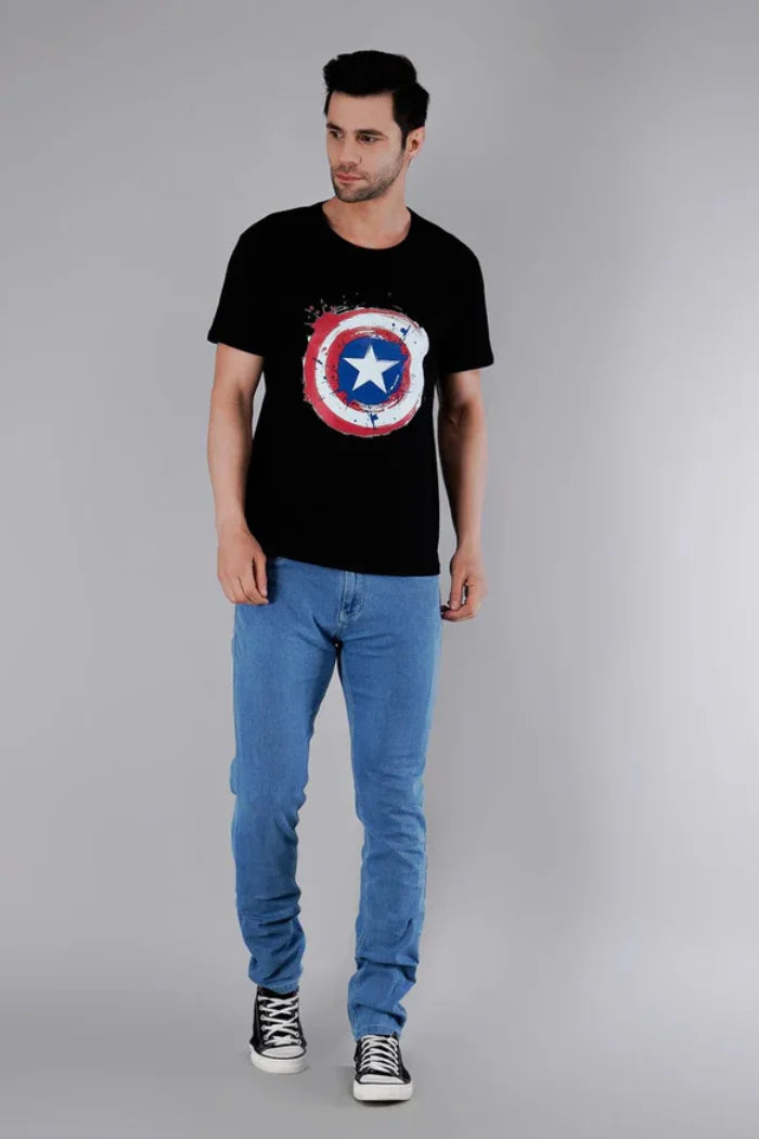 Captain America Printed T-shirt