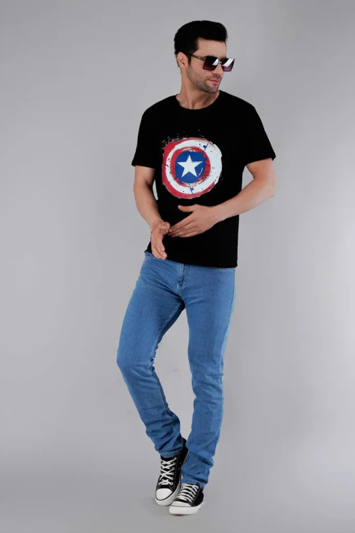 Captain America Printed T-shirt