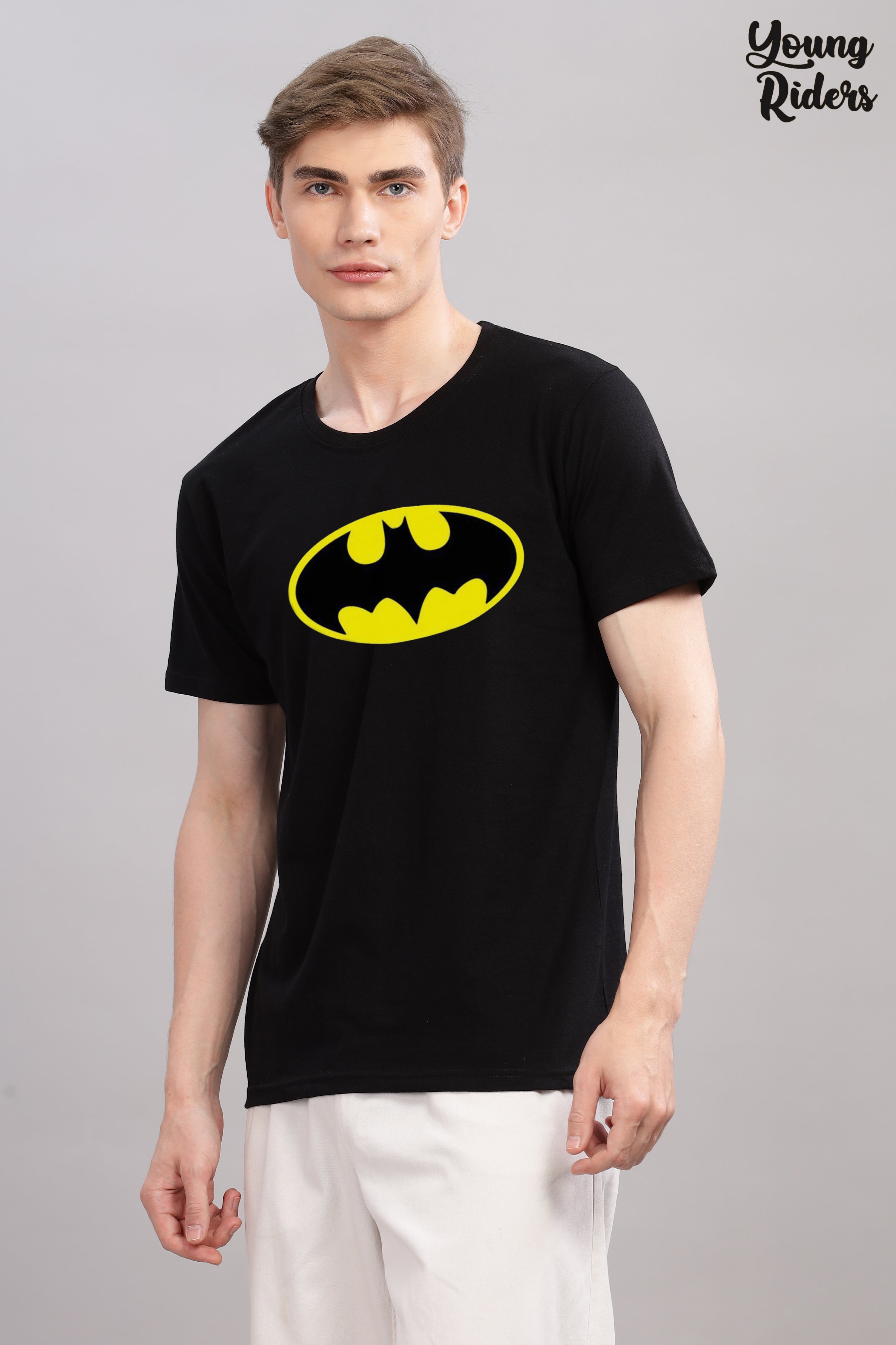 Batman Logo Printed T-Shirt_Black