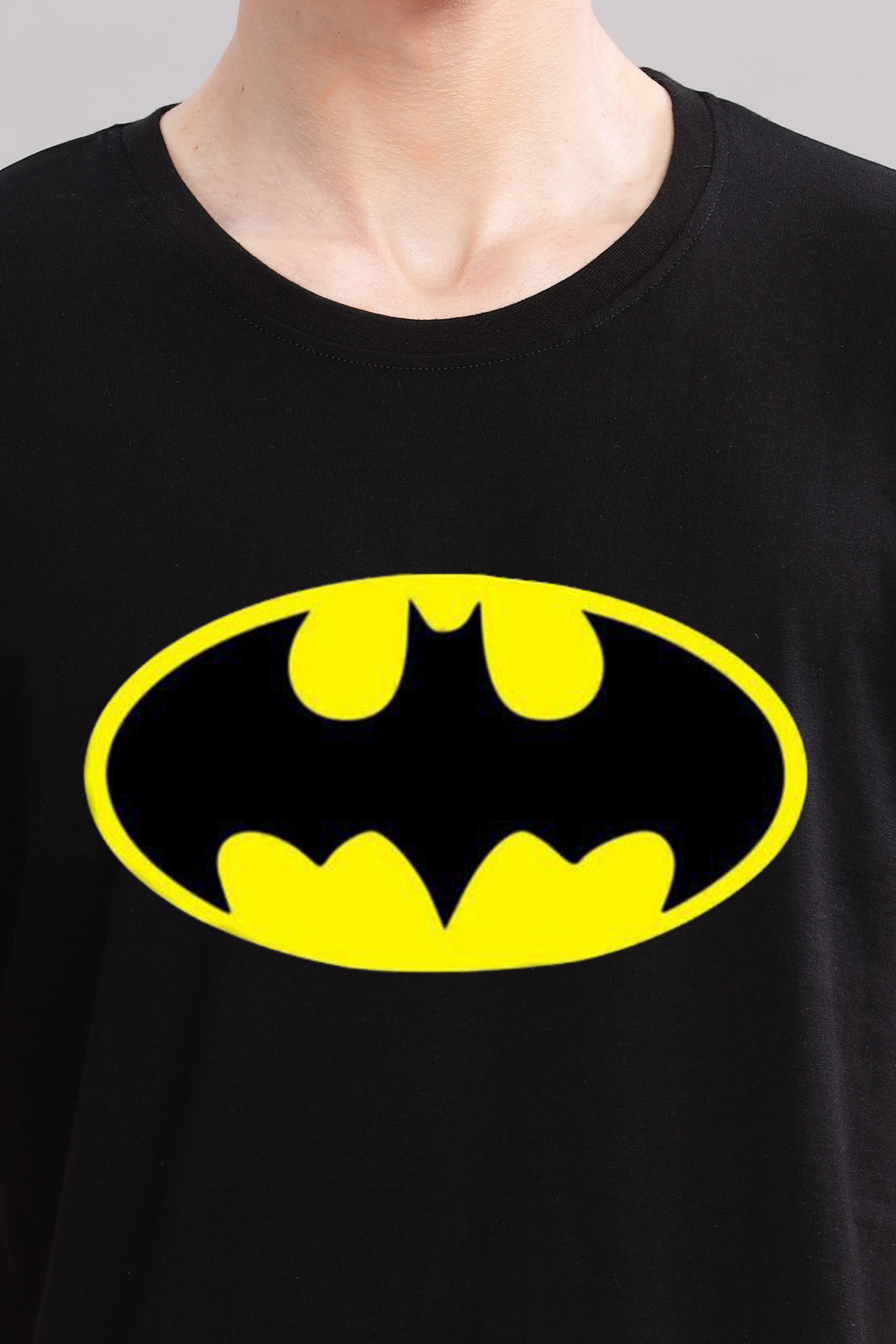 Batman Logo Printed T-Shirt_Black