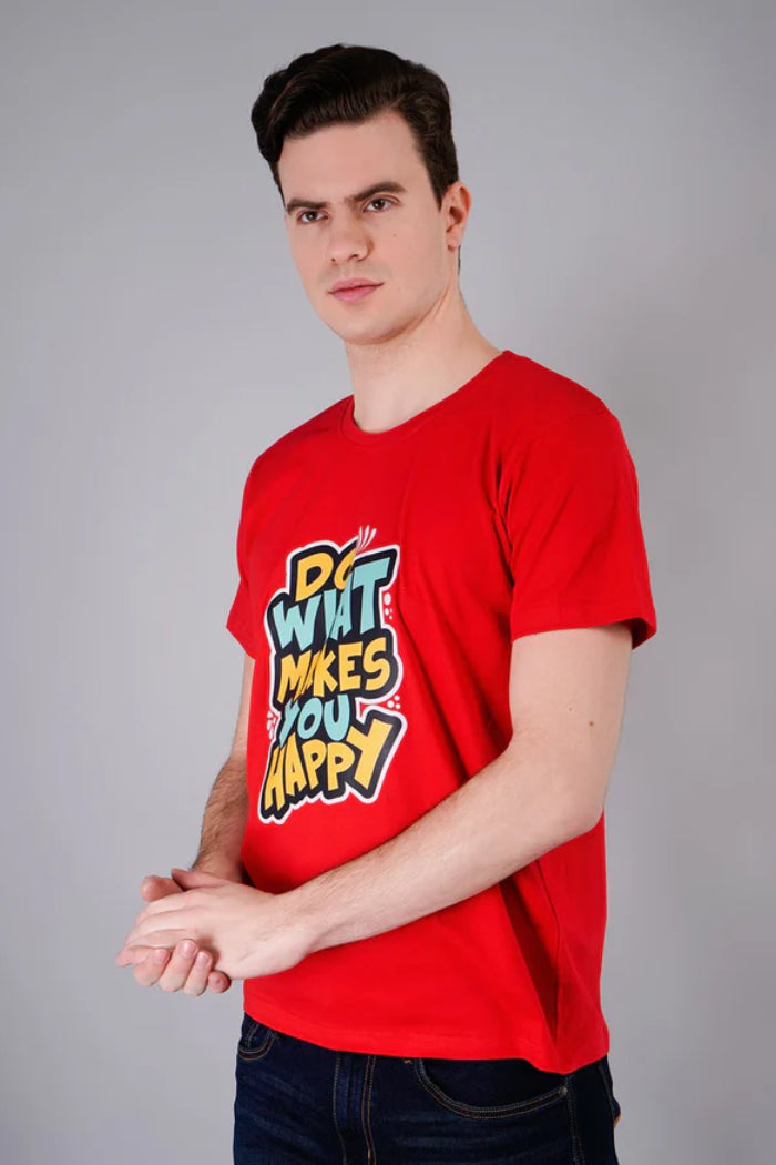 Do What Make You Happy Printed T-Shirt