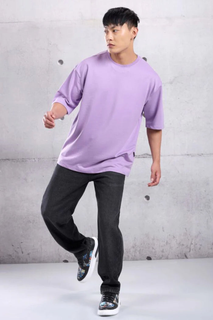 French Lilac Oversize T-Shirt-1