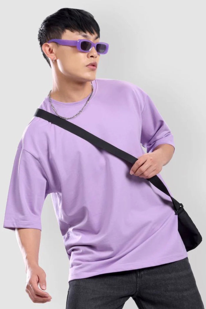 French Lilac Oversize T-Shirt-1