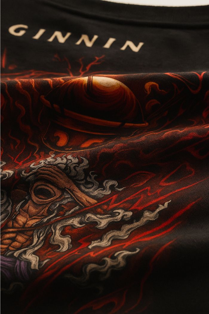 Gear 5 Luffy Oversized T-Shirt – Fire Aura Anime Streetwear