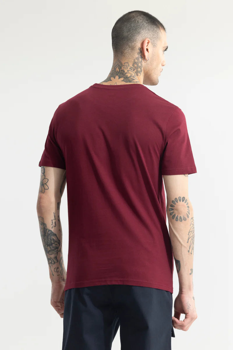 Mehroon Plain T-Shirts
