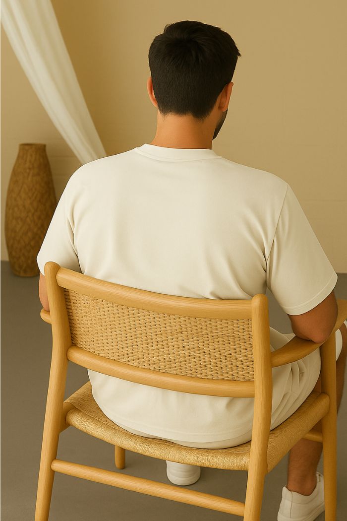 Plain Off-White Men’s Cord Set
