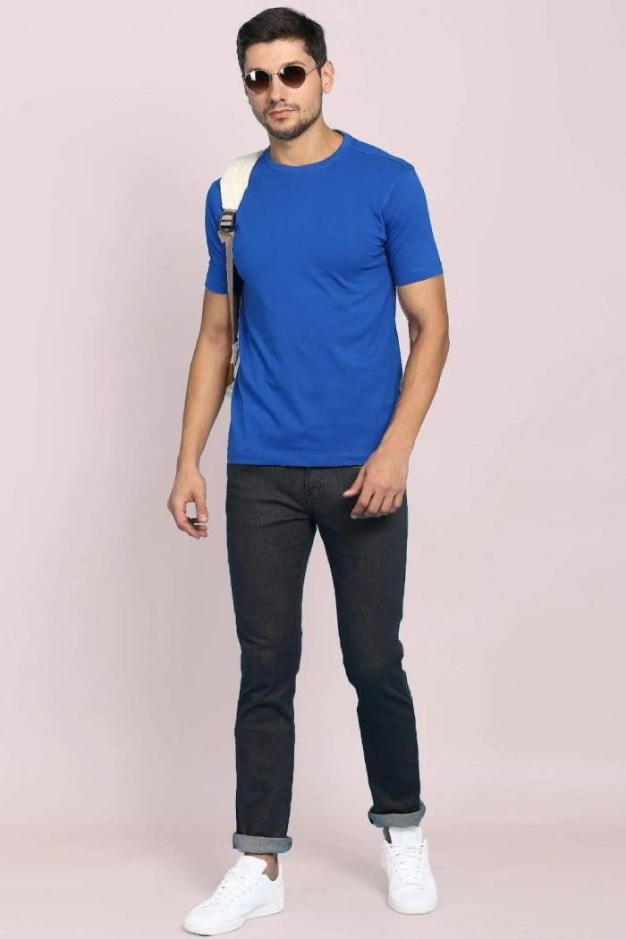 Dark Royal Blue Plain T-Shirt