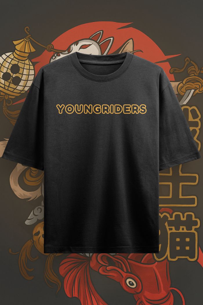 Samurai Cat Oversized T-Shirt – Japanese Anime Streetwear Tee