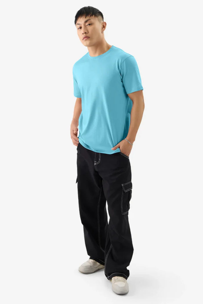 Sky Blue Plain T-Shirt