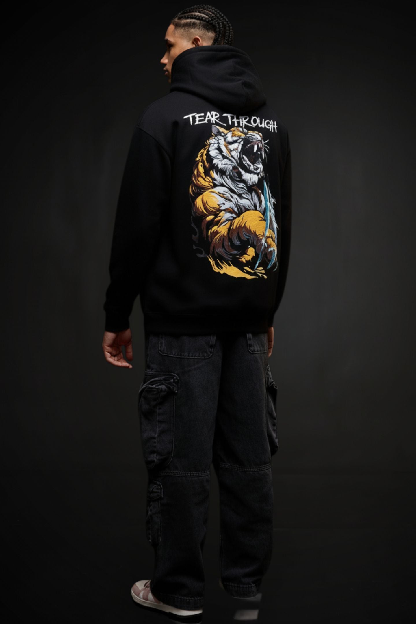 Tear Through Tiger Hoodie for Men