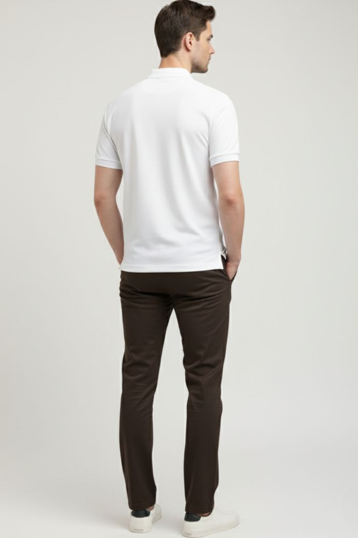 White Polo T-shirt for Men