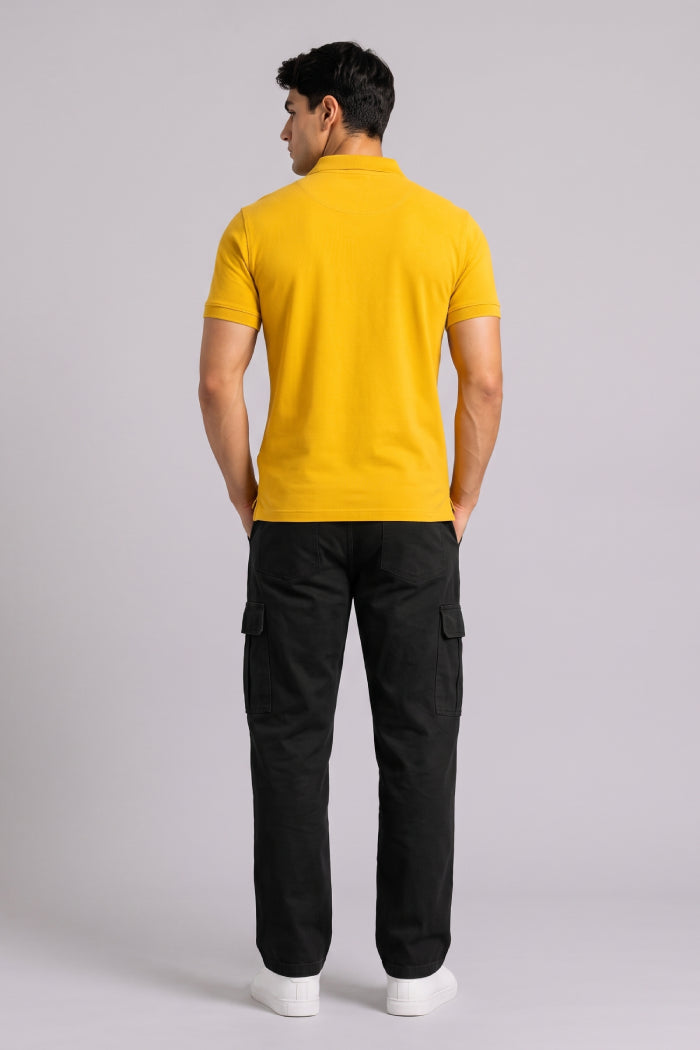 Yellow Zipper Polo – Sporty Matty