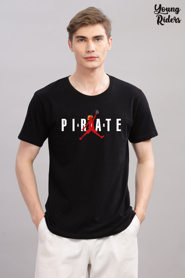 Pirate printed T-Shirt-Black