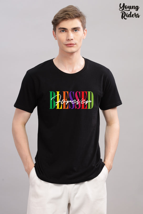 Blessed printed T-Shirt-Black