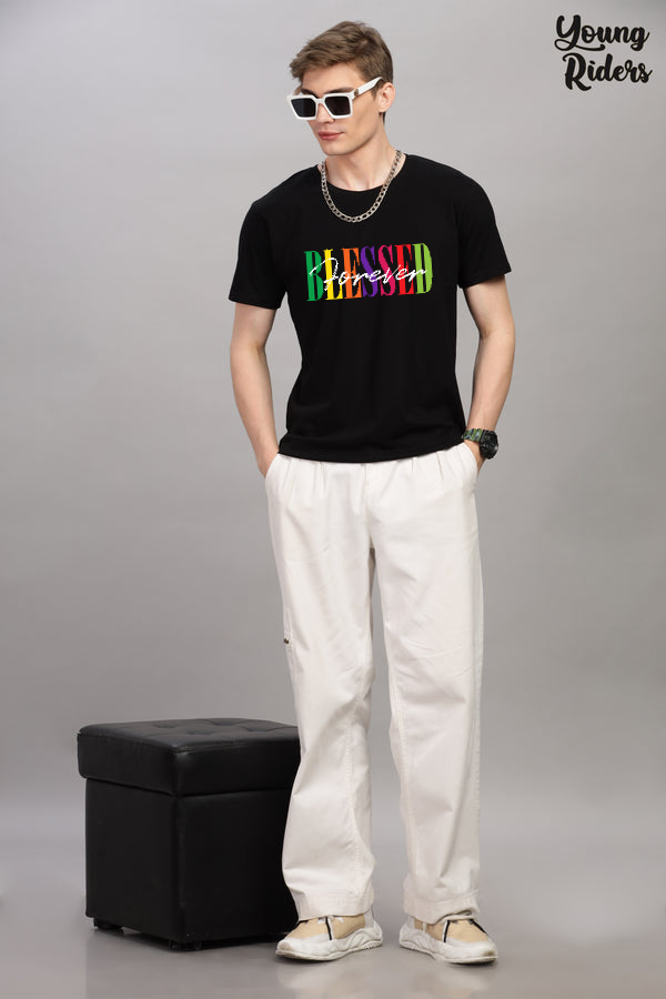 Blessed printed T-Shirt-Black