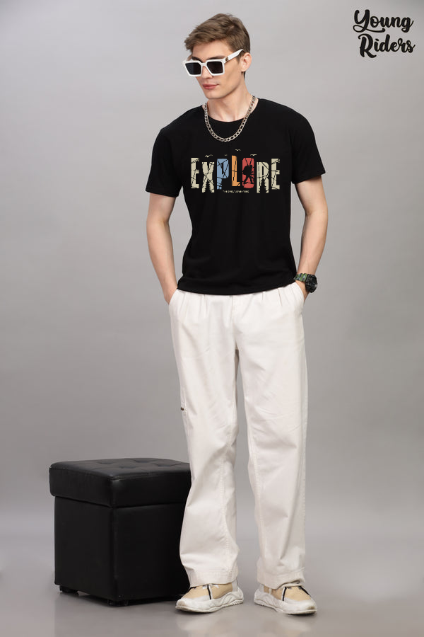 Explore printed T-Shirt-Black