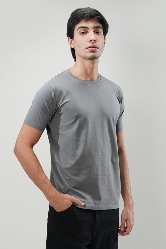 Grey Plain T-Shirt