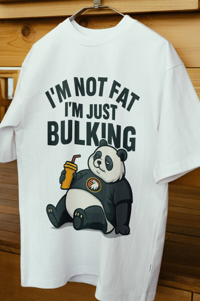 I'M NOT FAT - Oversized Printed T-shirt