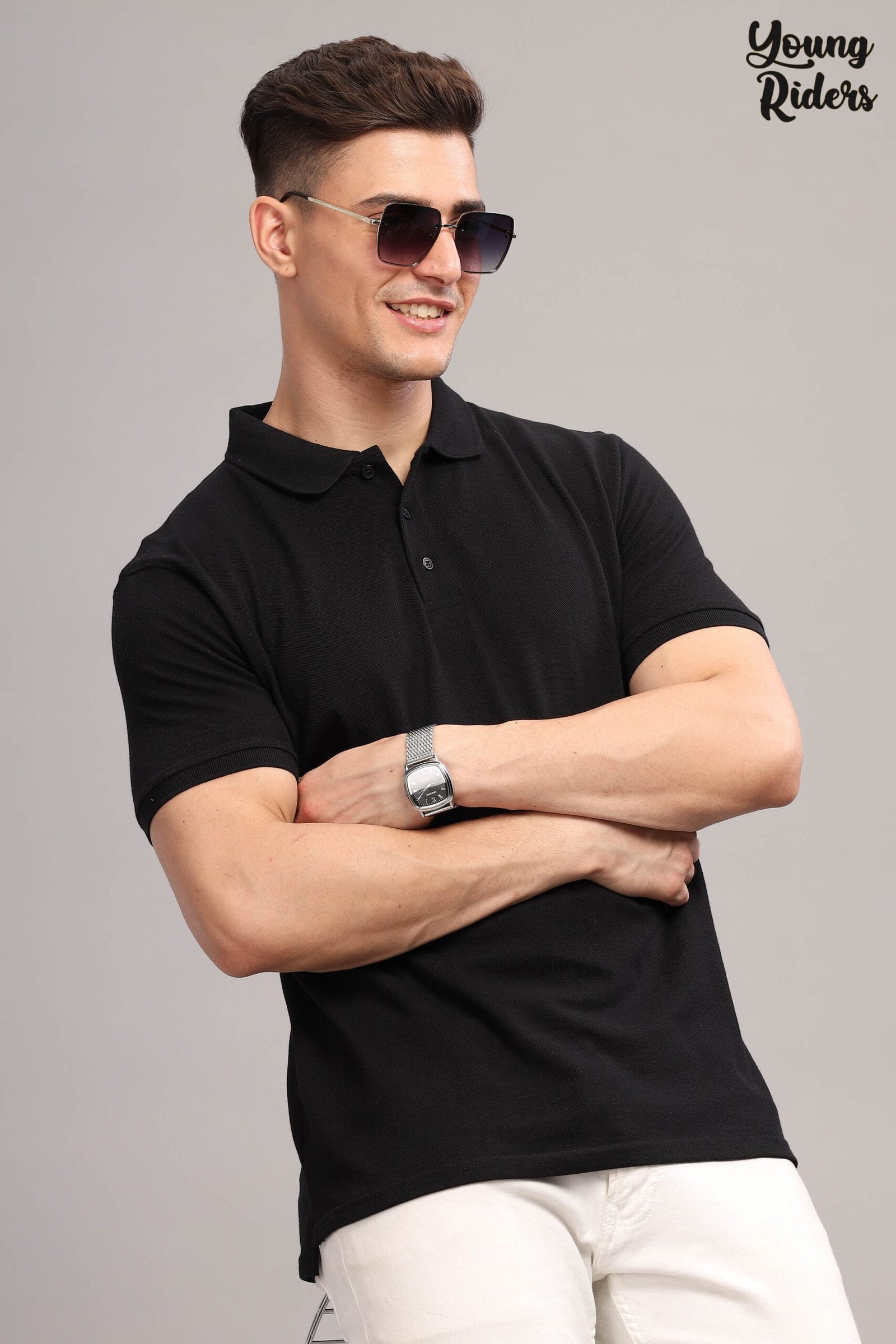 Black Polo T-Shirt