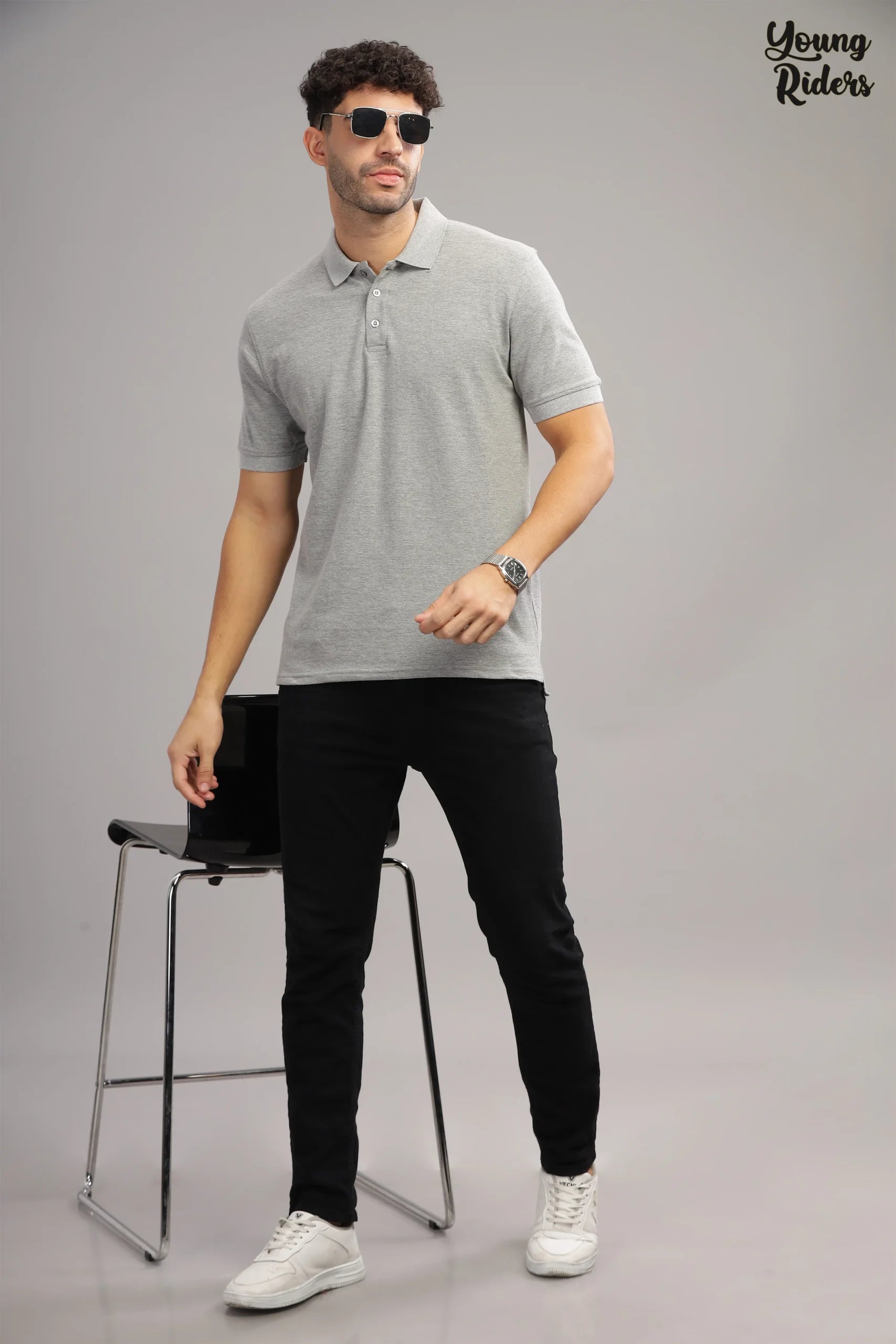 Grey Polo T-Shirt