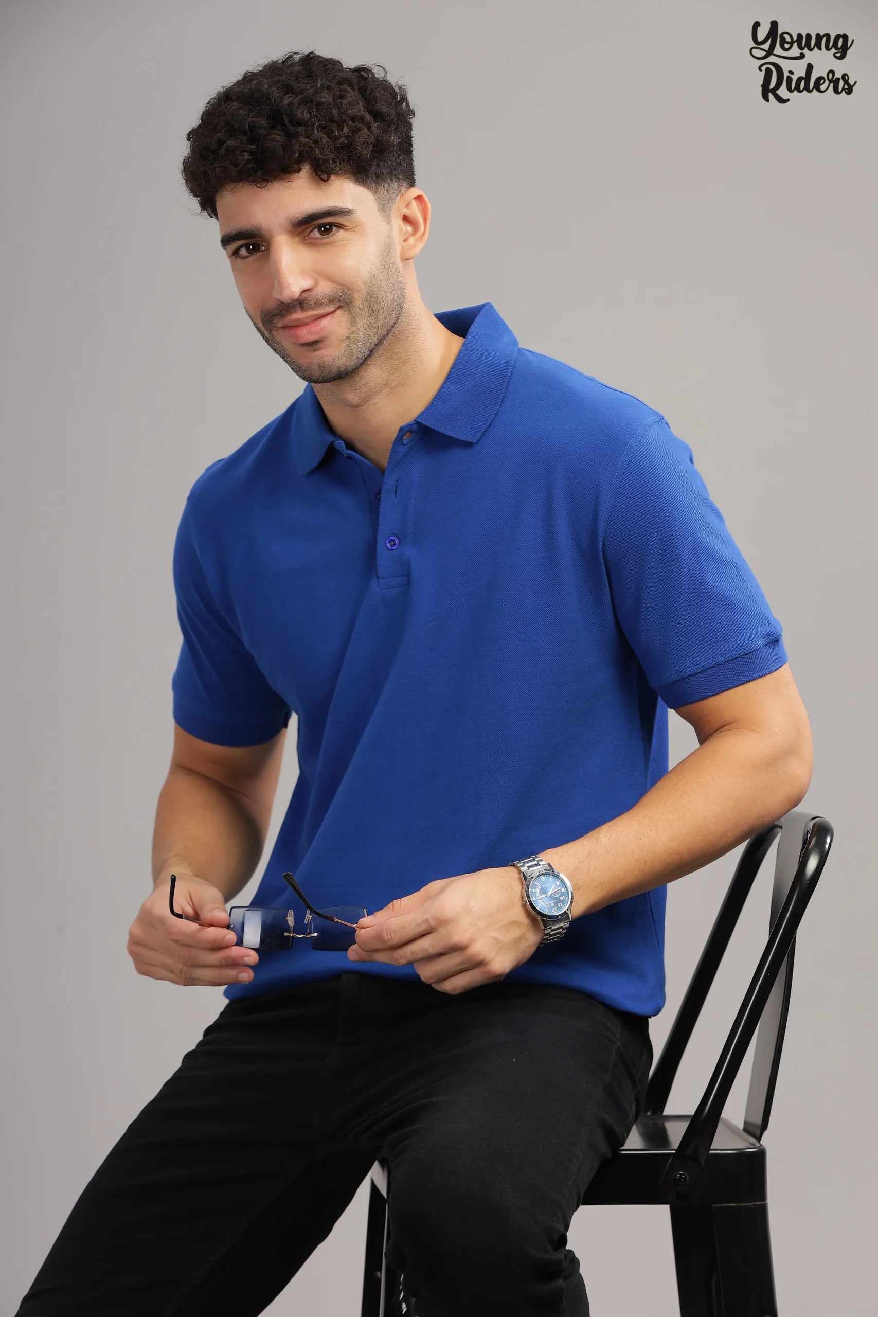 Blue Polo T-Shirt-3