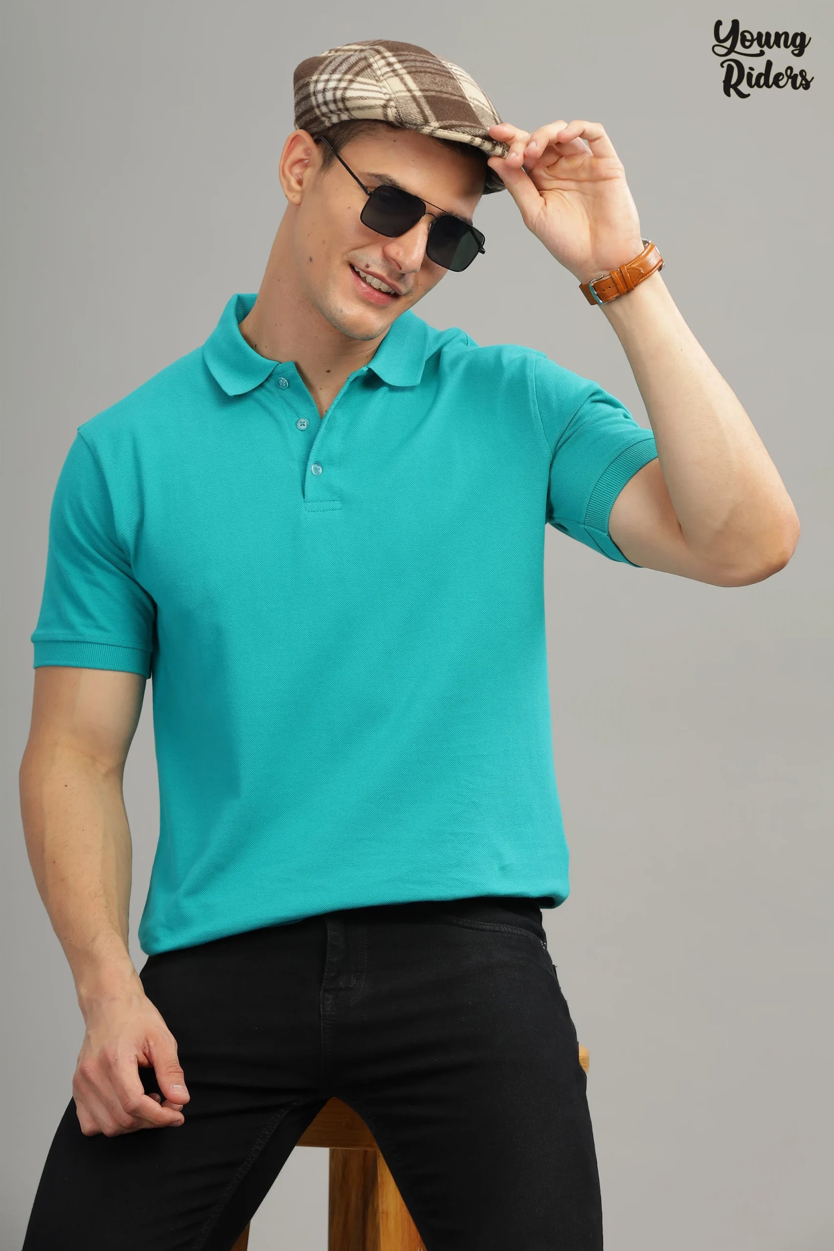 Medium Turquoise Polo T-Shirt