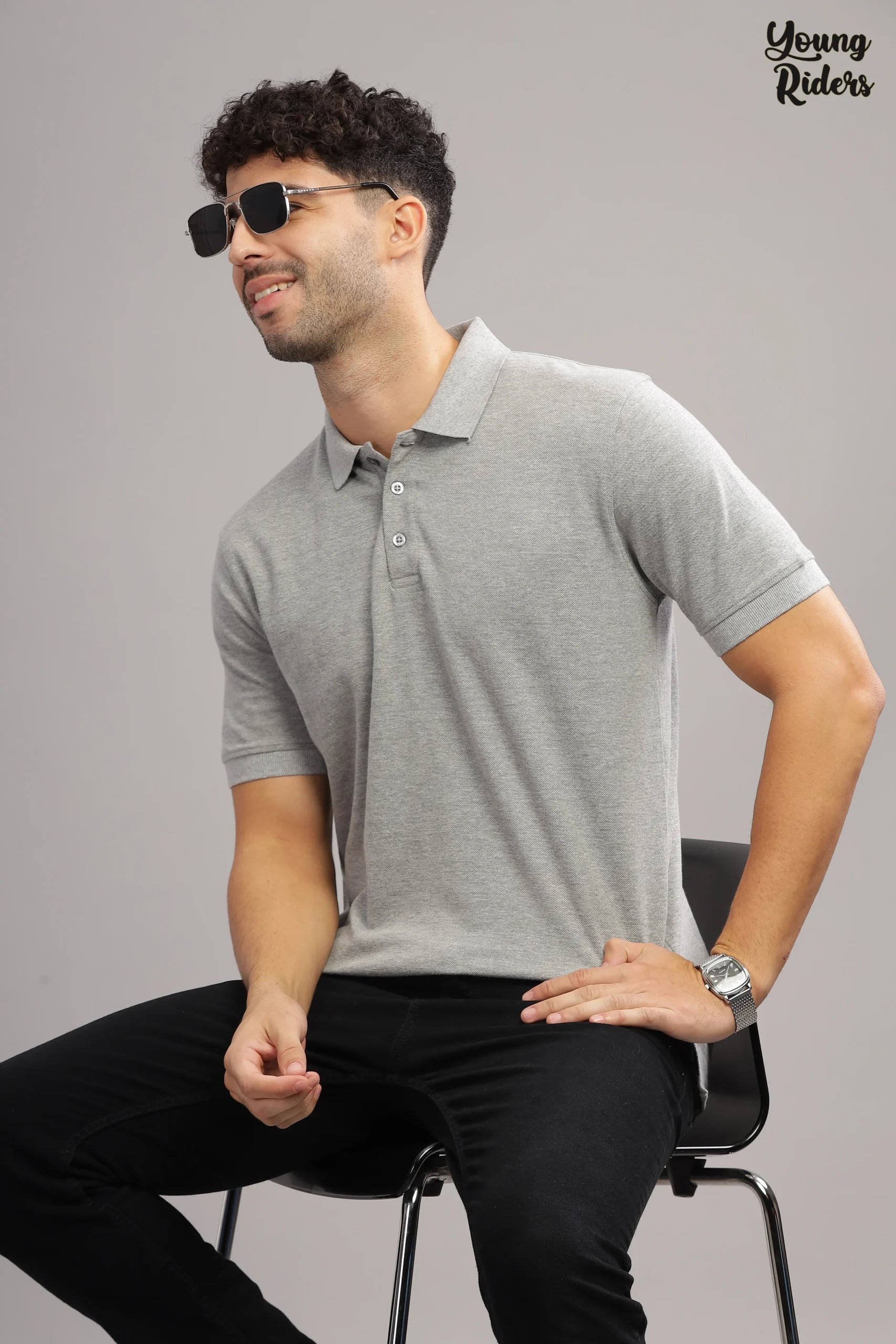 Grey Polo T-Shirt