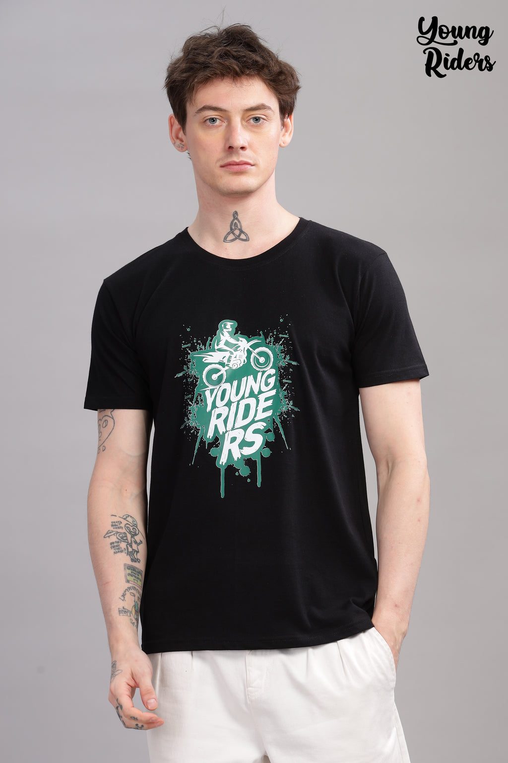 T Shirt Rider Black - Bike Rider Printed T-shirt