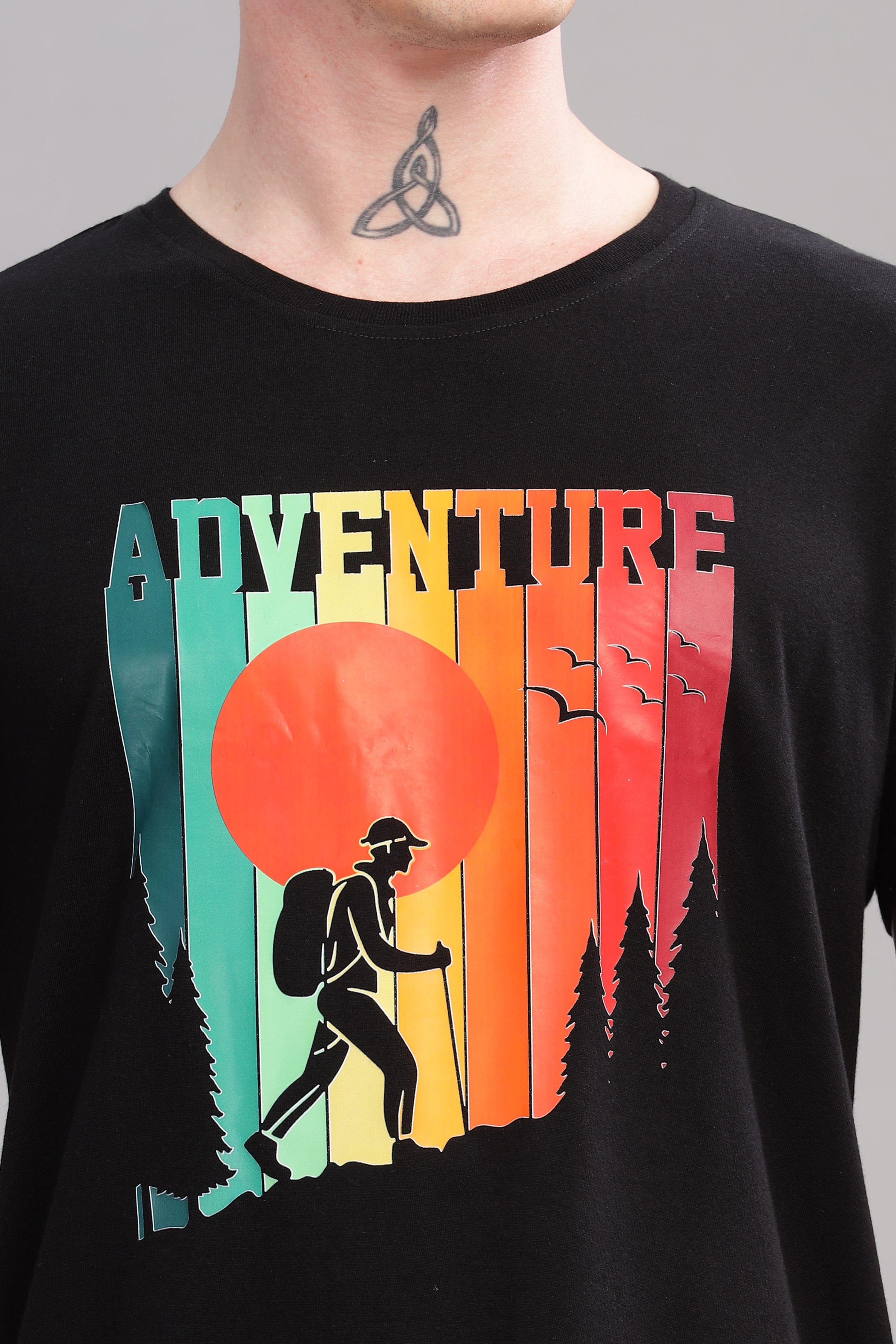 Black - Adventure Printed T-shirt