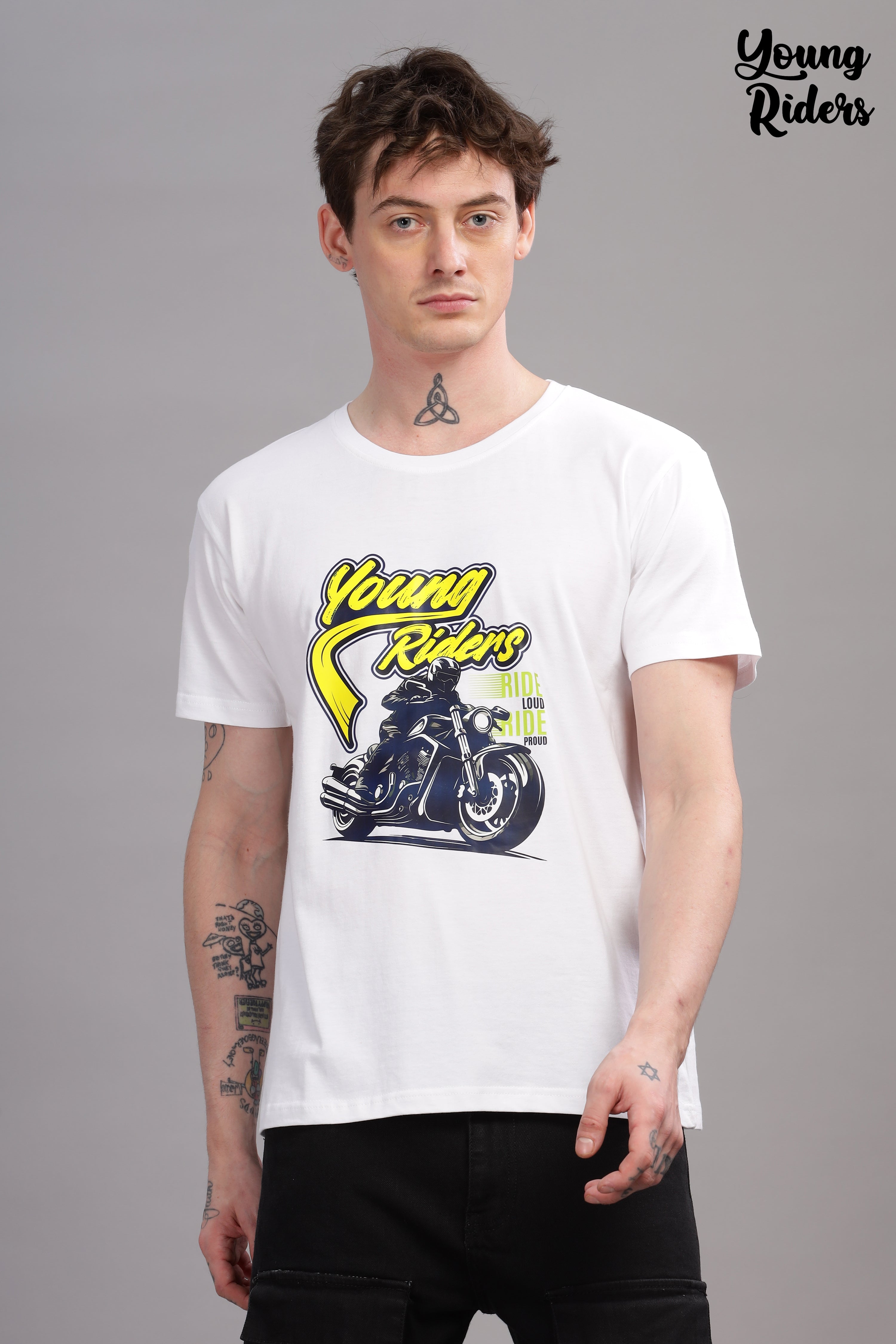 White - Youngrider Printed T-shirt