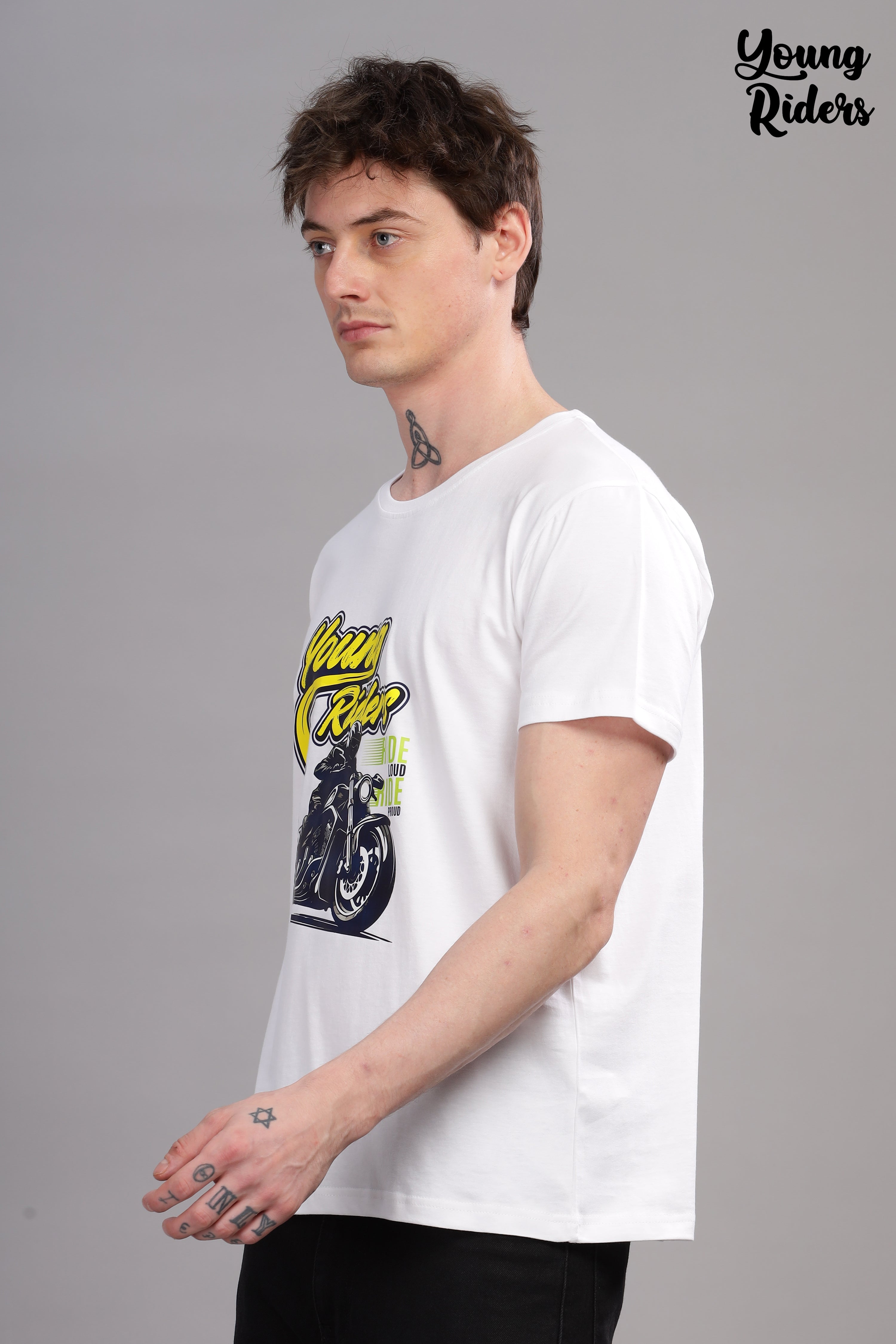 White - Youngrider Printed T-shirt