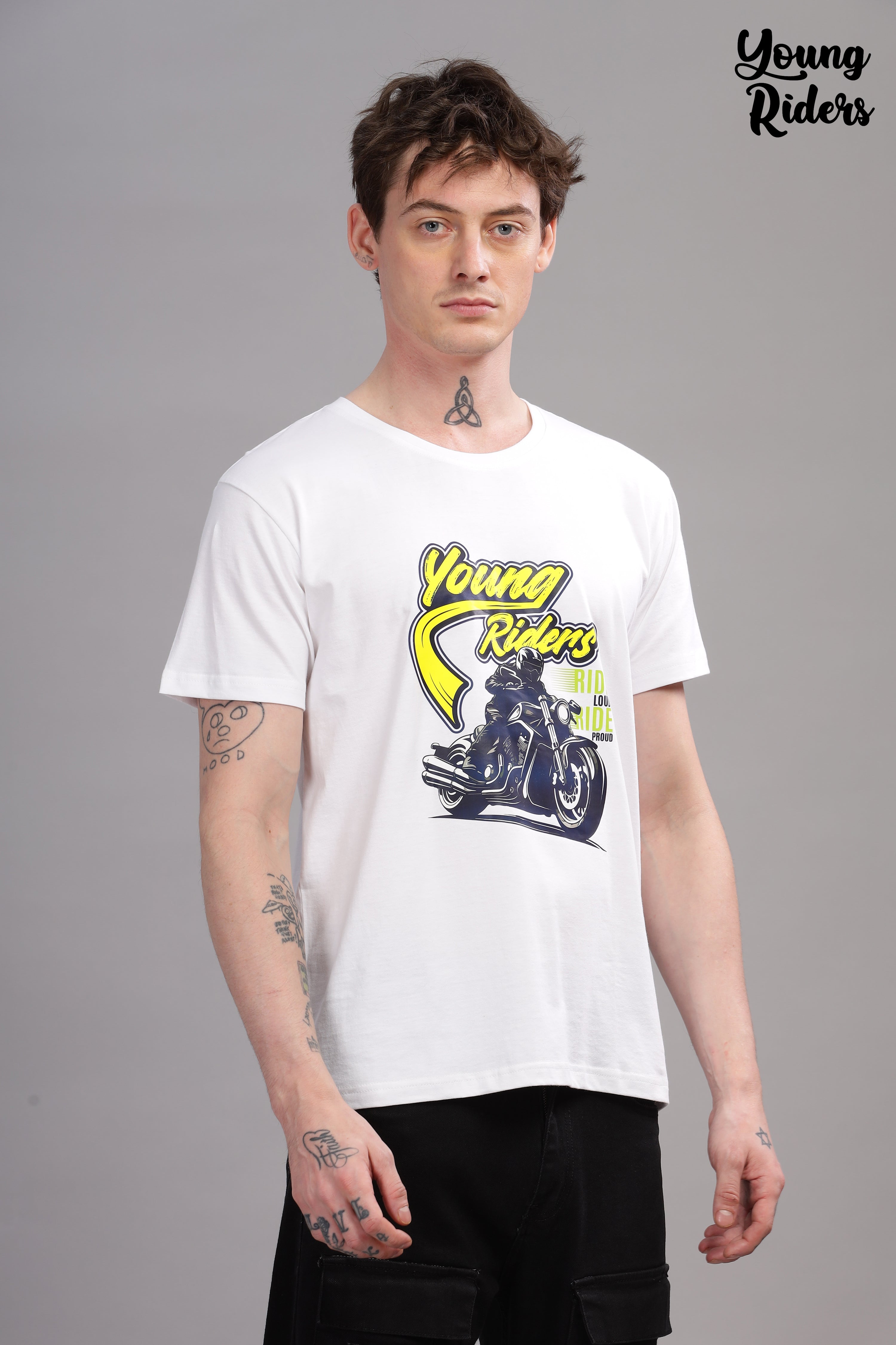 White - Youngrider Printed T-shirt