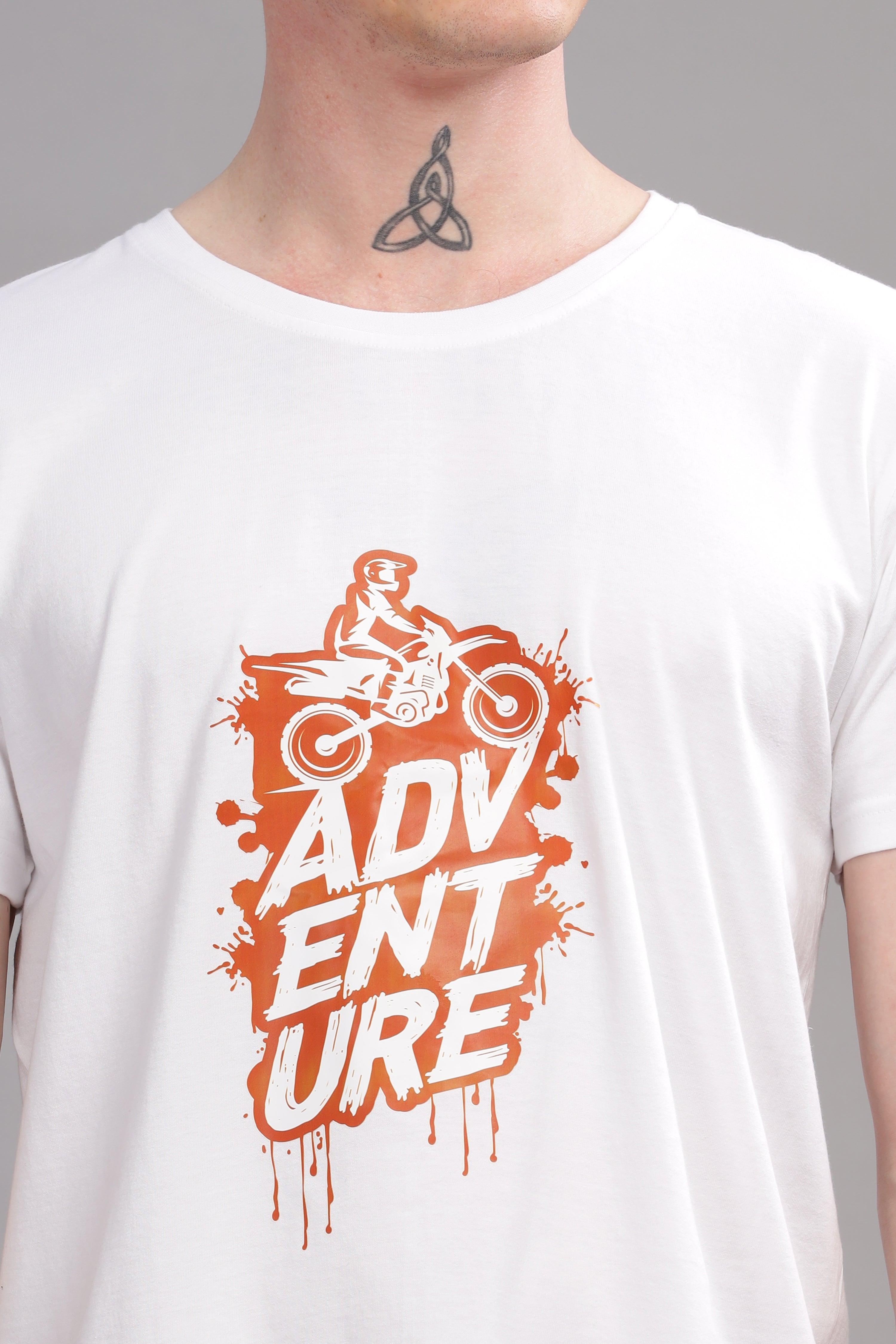 White - Bike Adventure Printed T-shirt