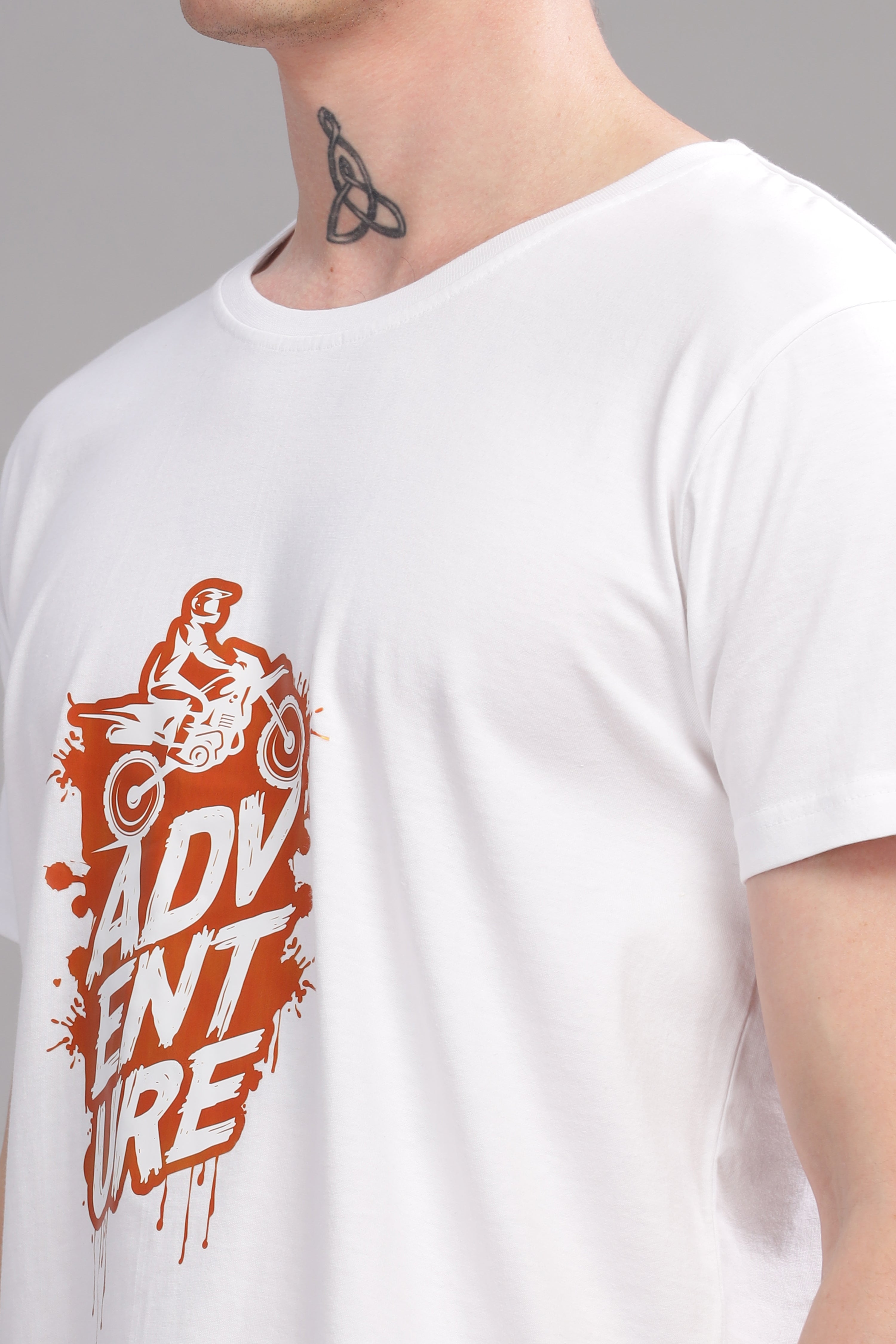 White - Bike Adventure Printed T-shirt