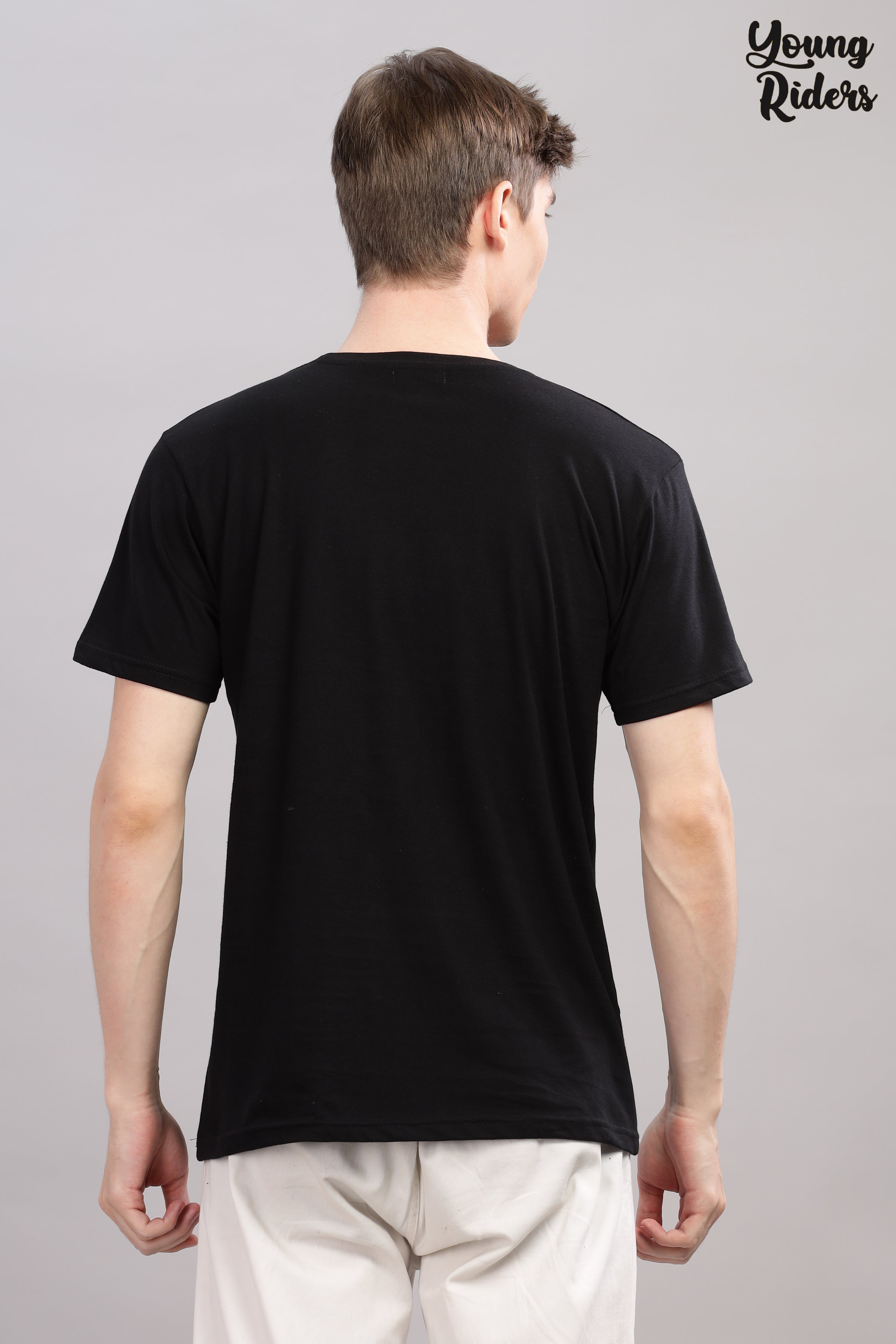 Black Plain Regular T-Shirt