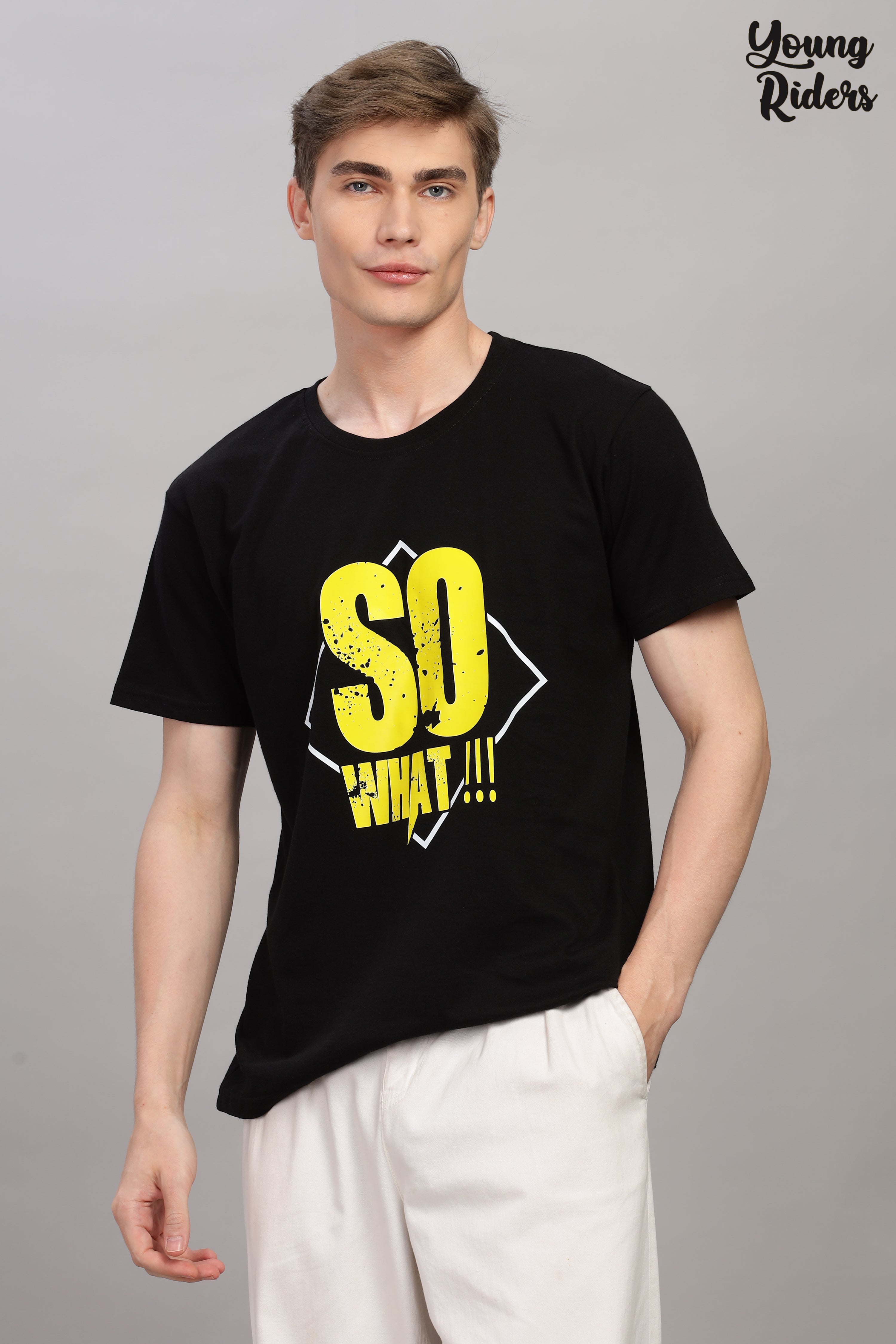 Black - So What Printed T-shirt