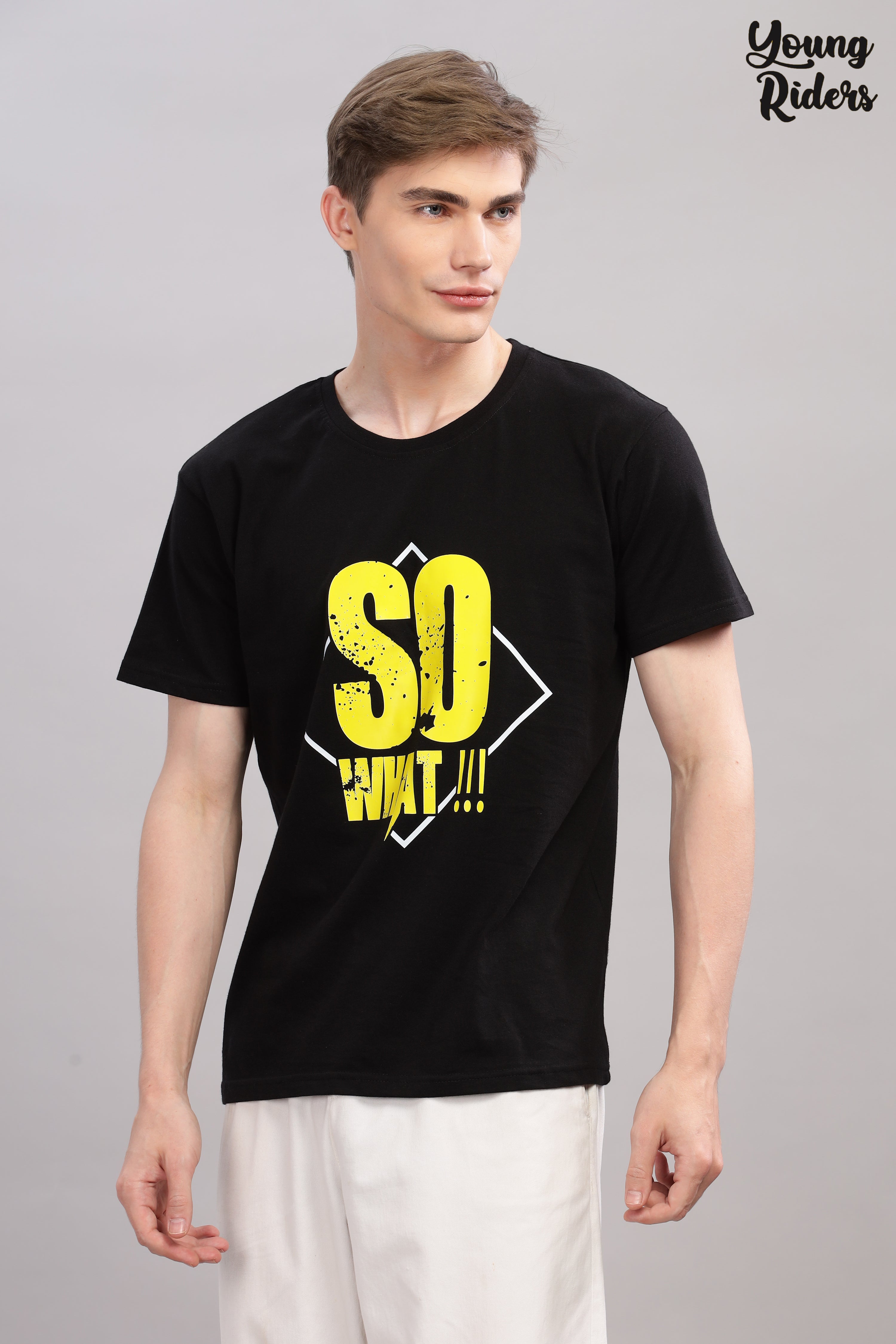 Black - So What Printed T-shirt