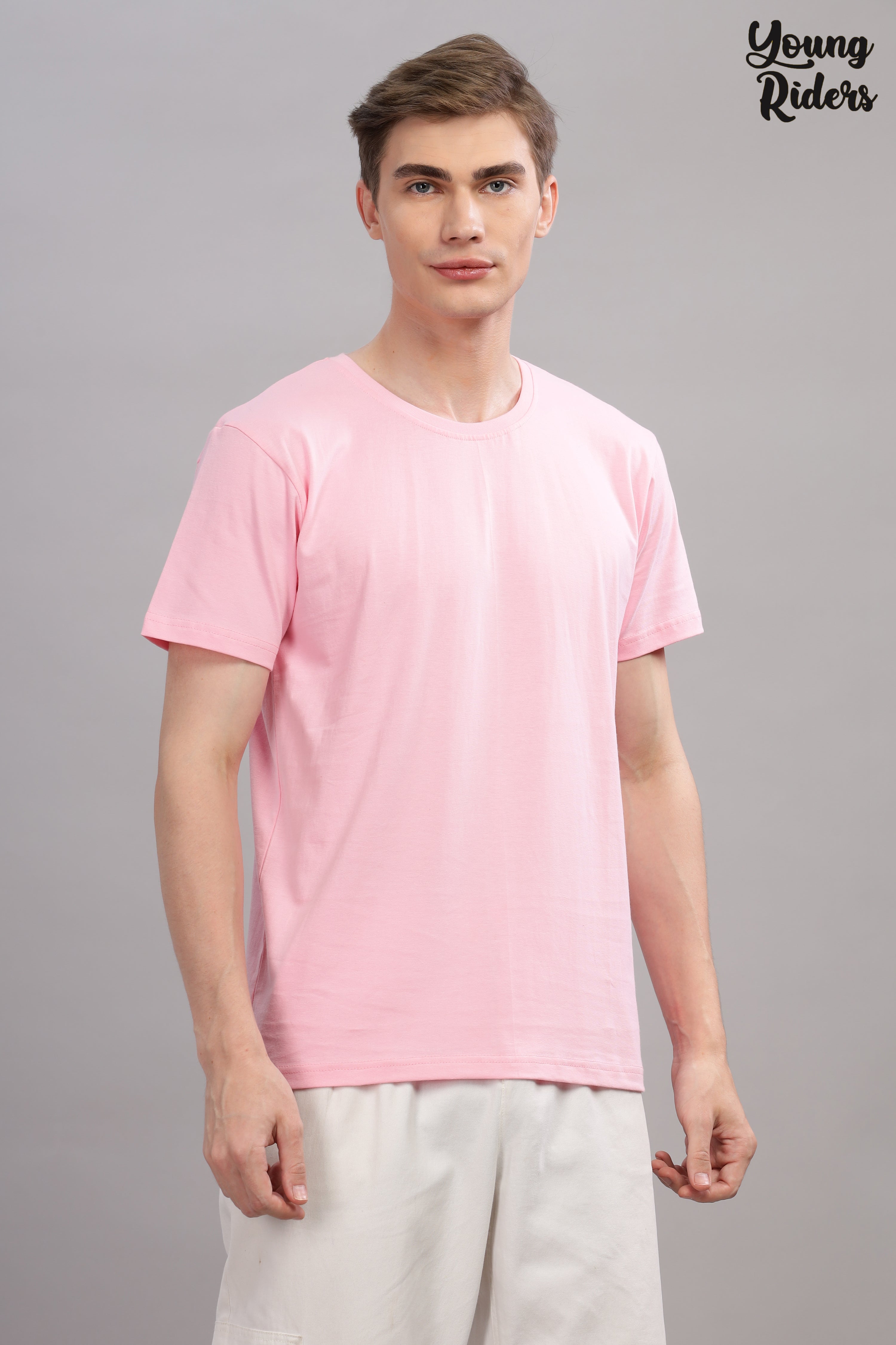 Pink Plain Regular T-Shirt