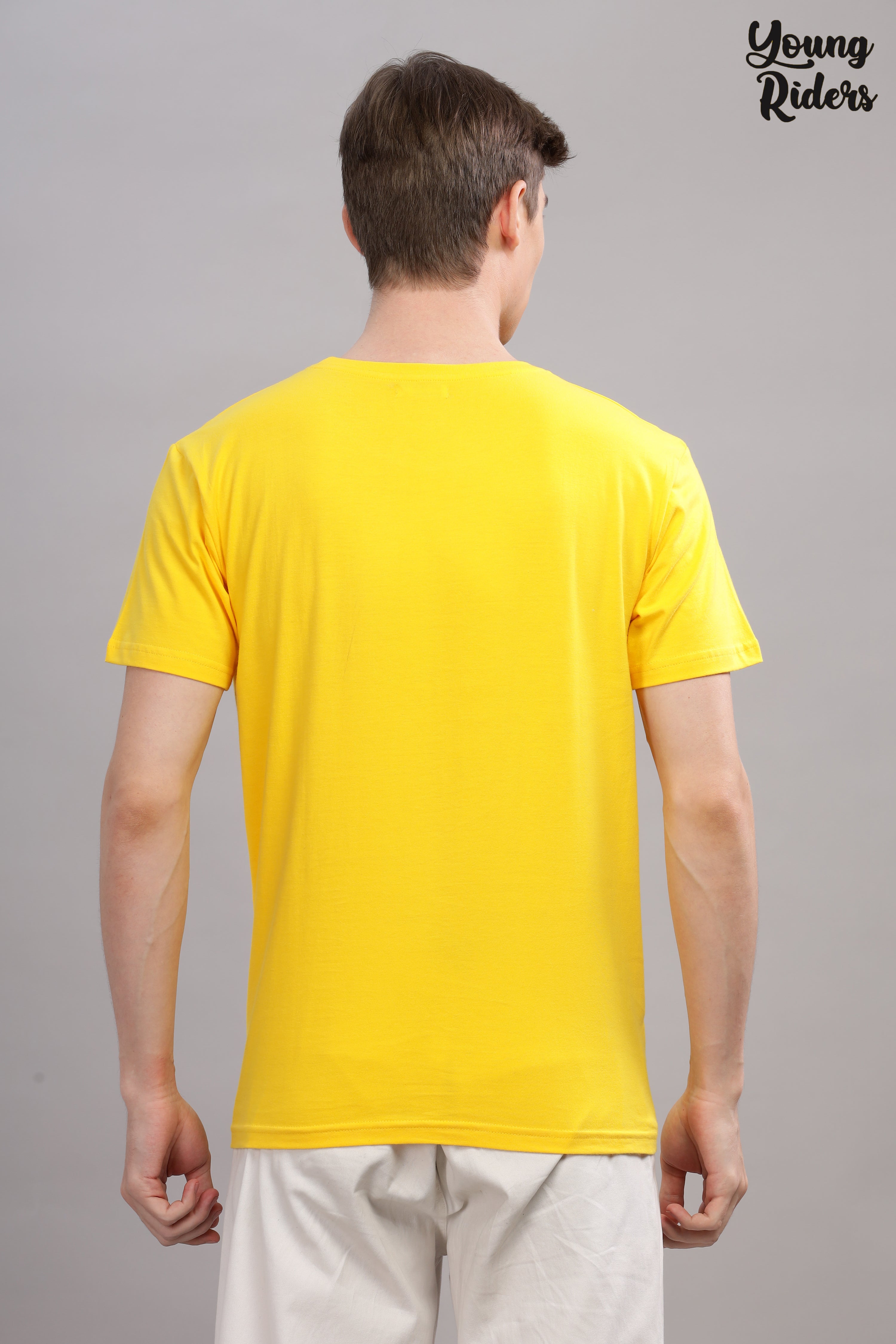 Yellow - Biker Printed T-shirt