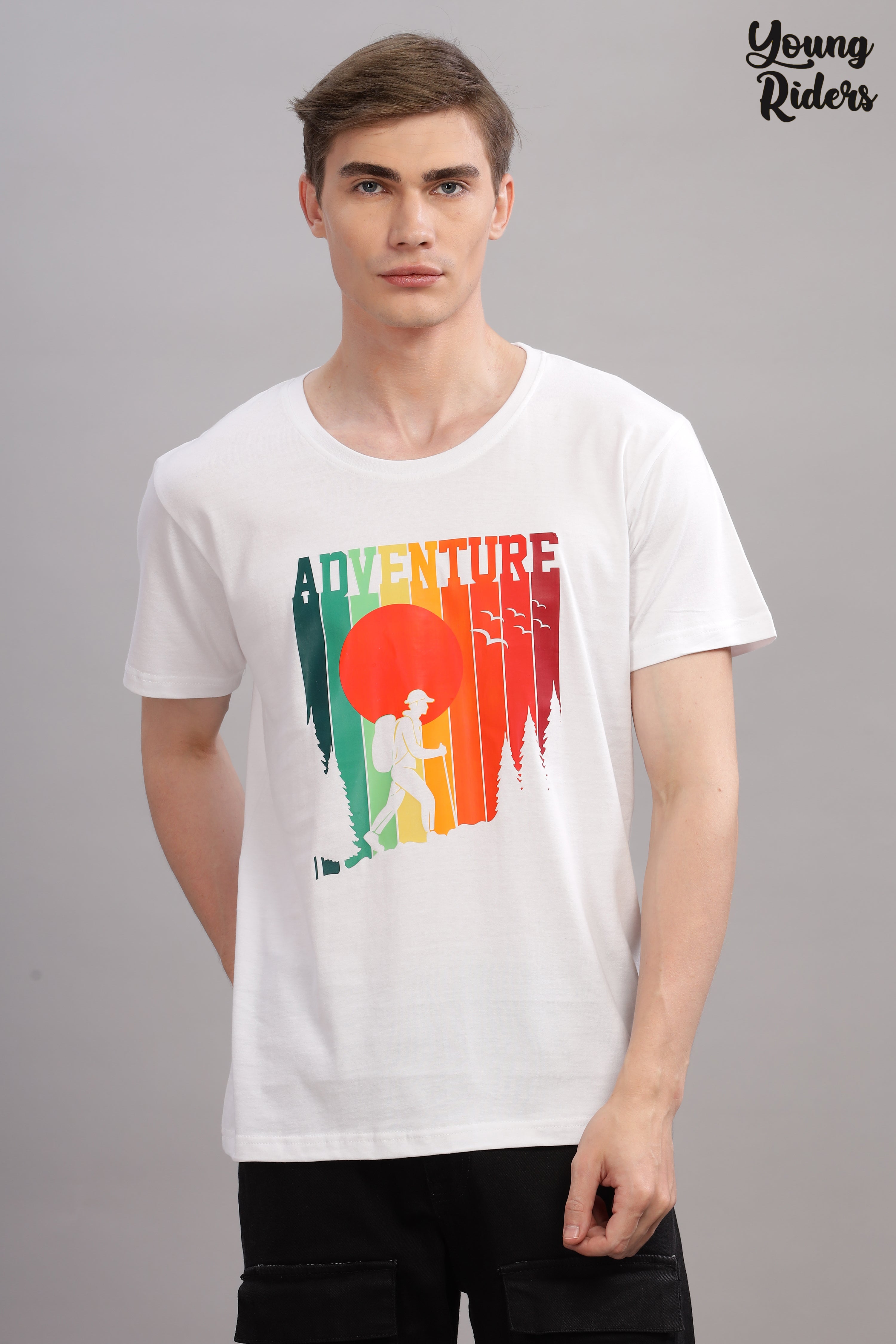 White - Adventure Printed T-shirt