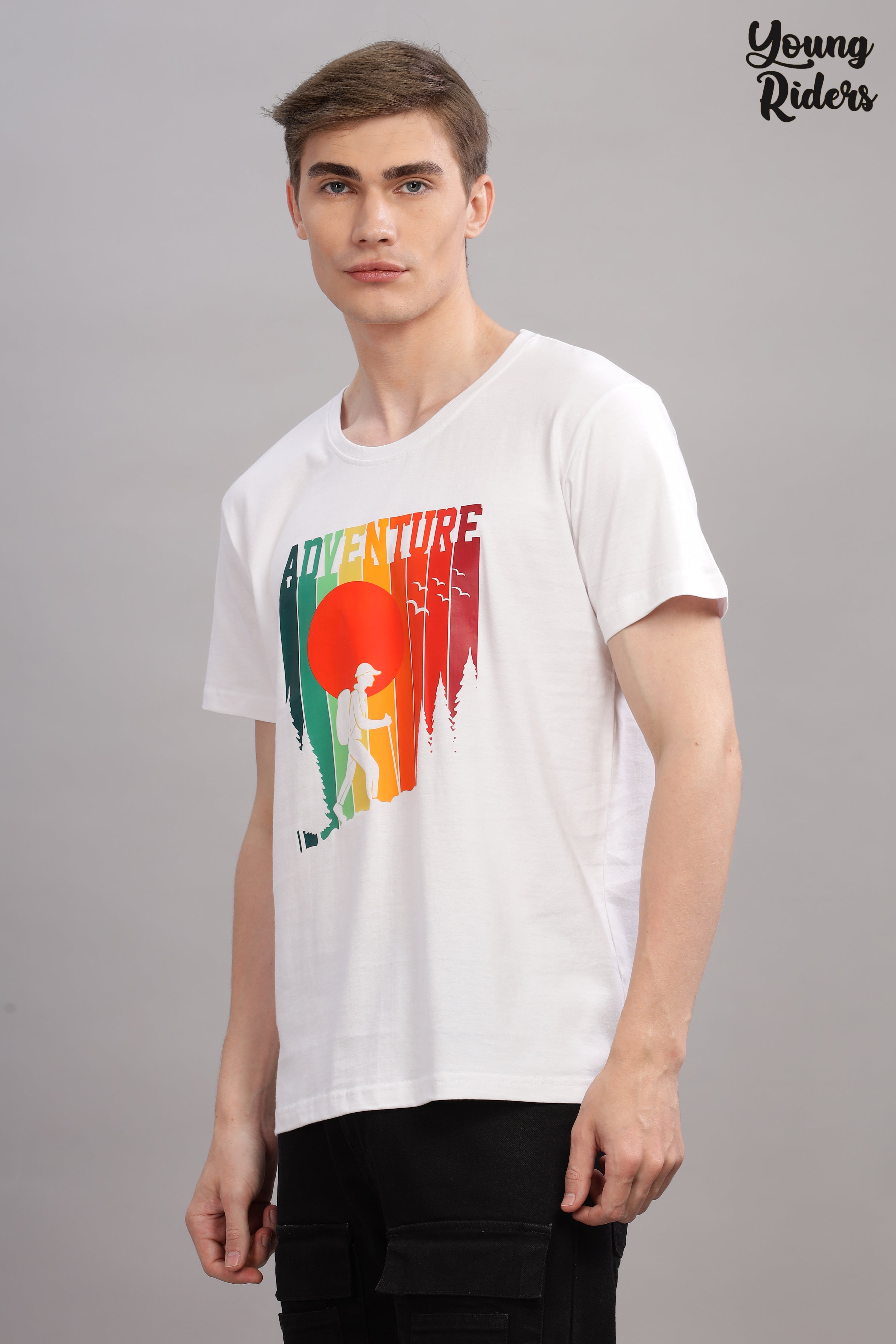 White - Adventure Printed T-shirt