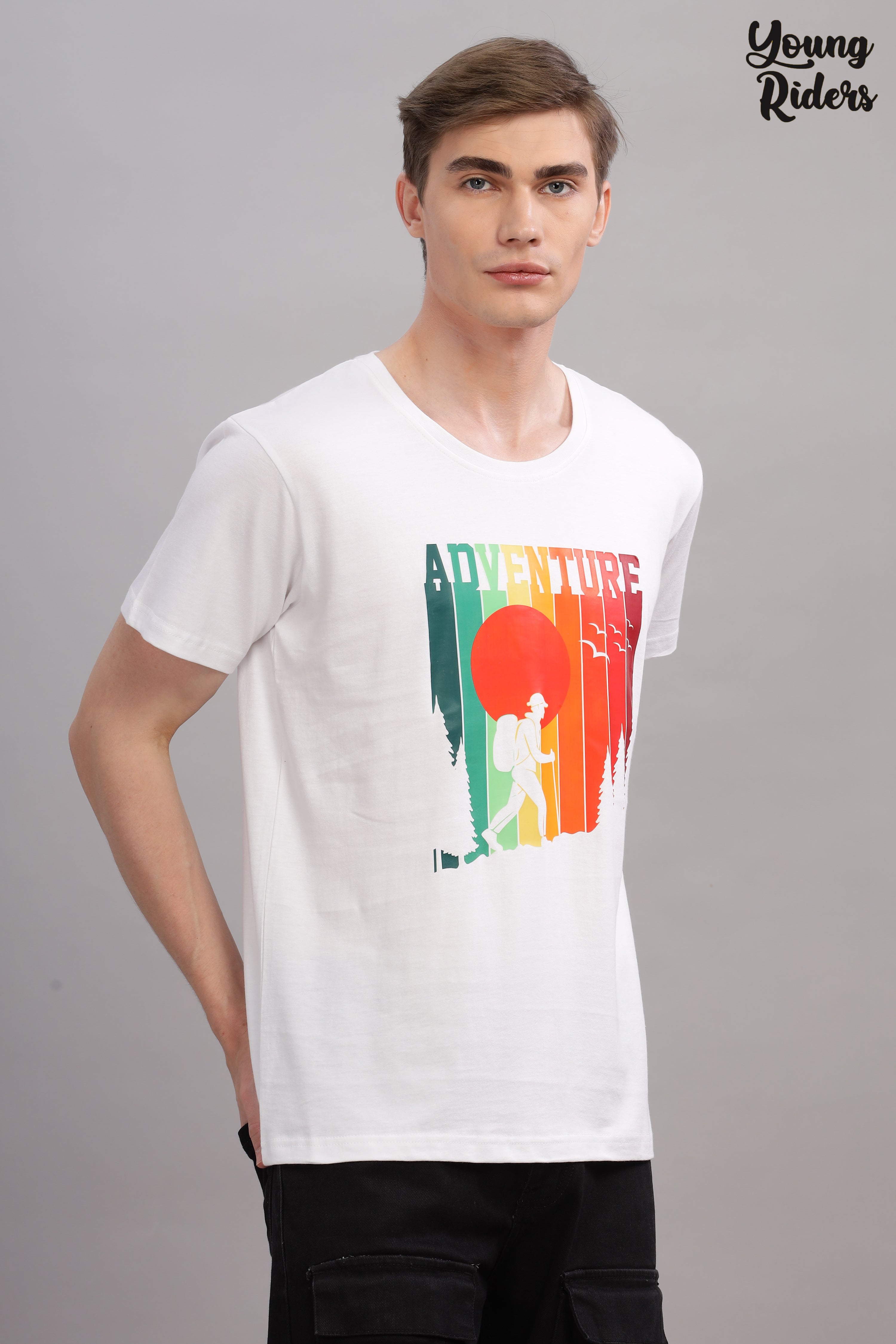 White - Adventure Printed T-shirt