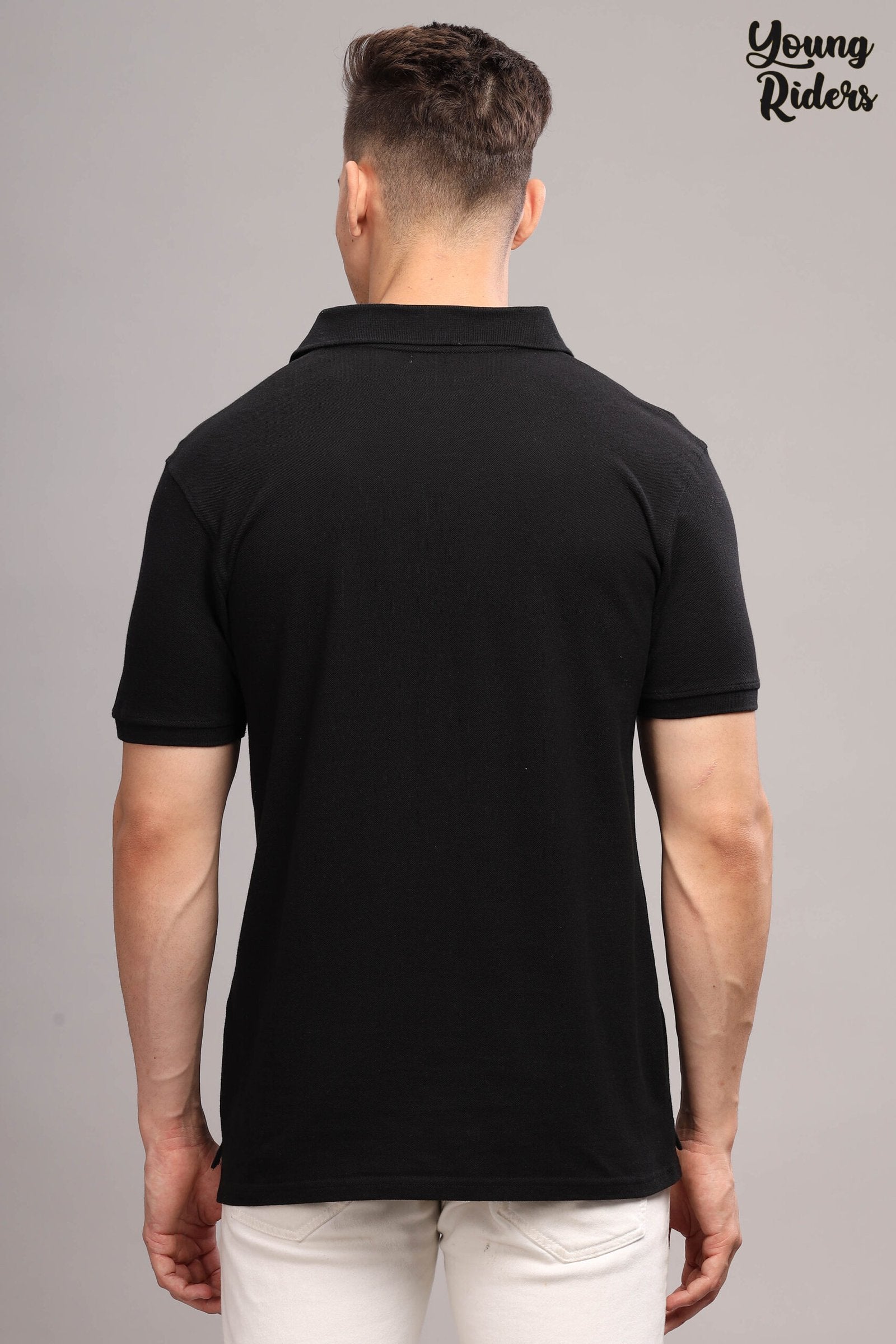 Black Sporty Polo T-Shirt