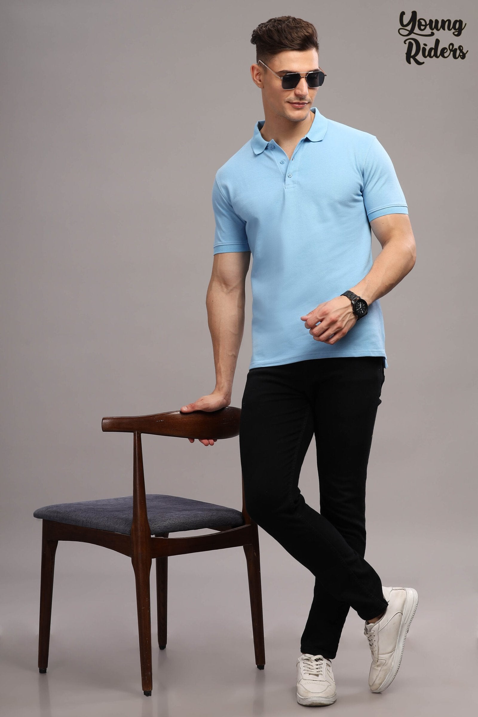 Blue Polo T-Shirt-2