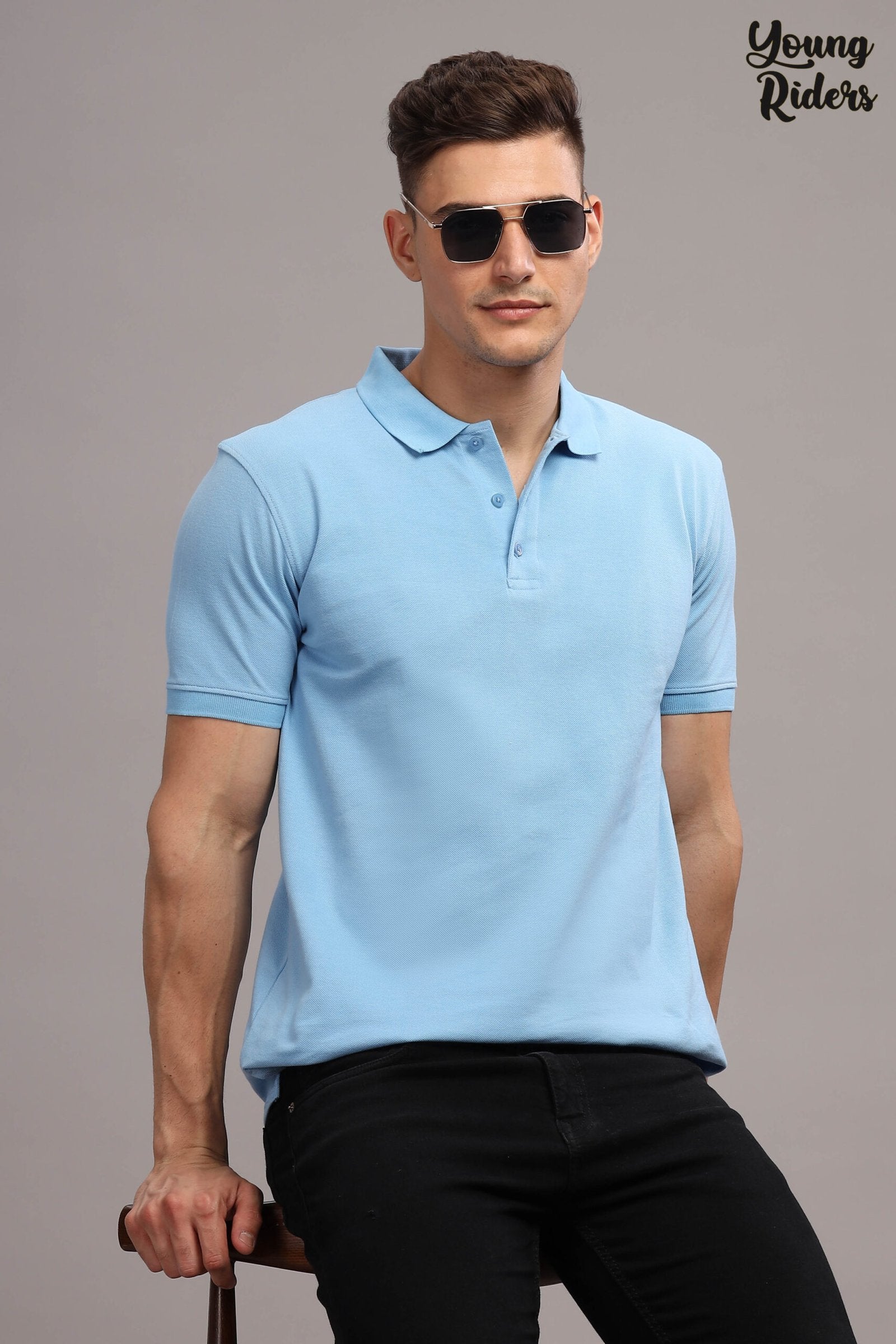 Sky Blue Polo T-Shirt