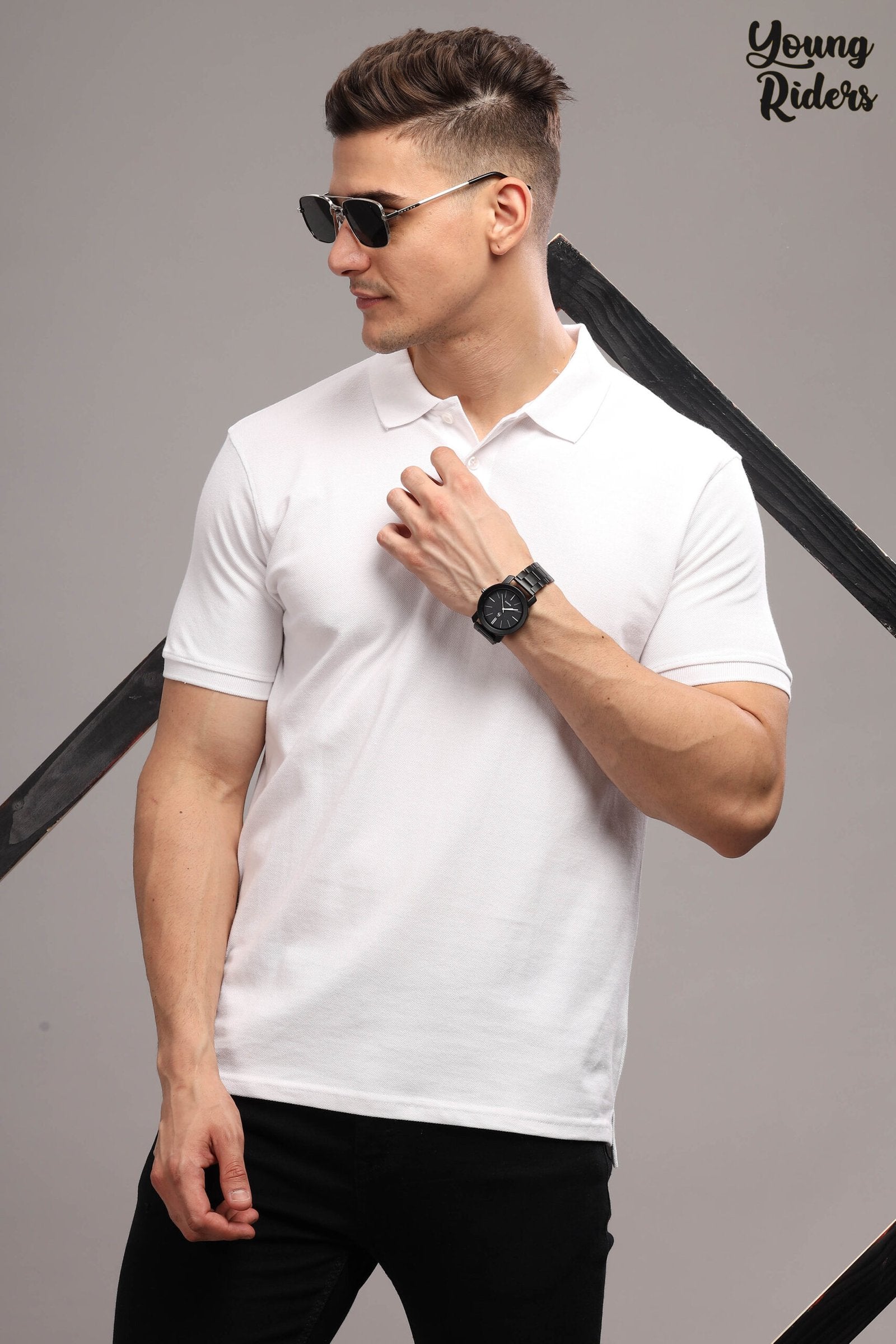 White Polo T-Shirt-1