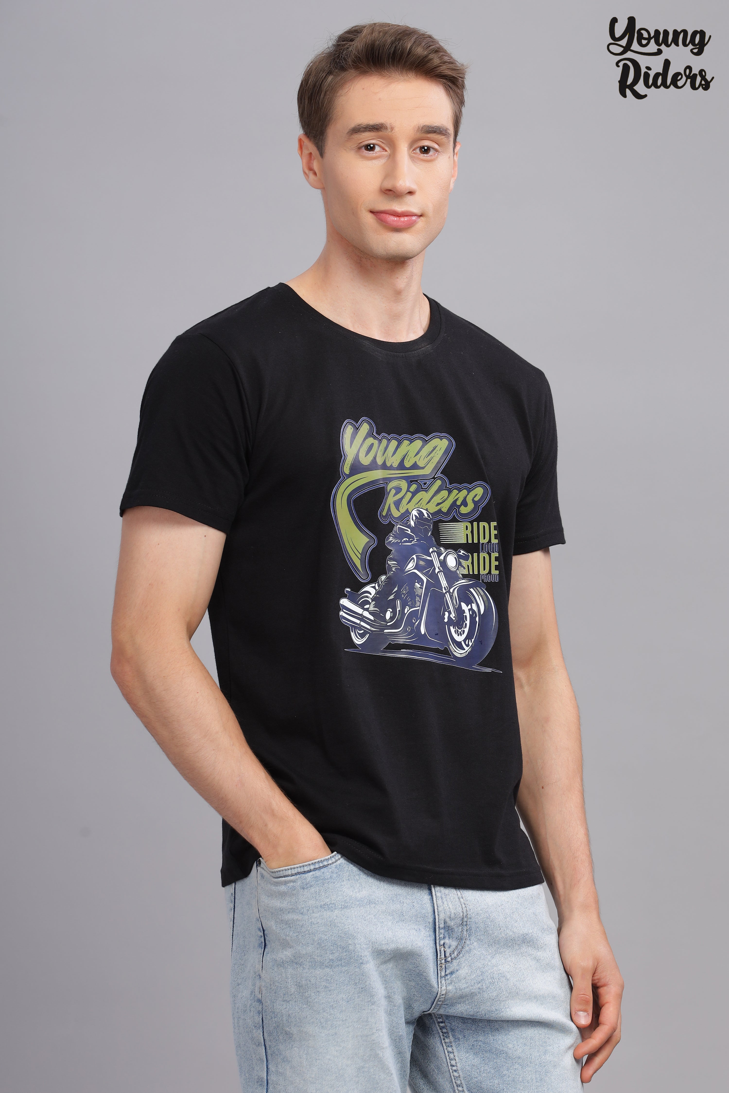 Black - Youngrider Printed T-shirt