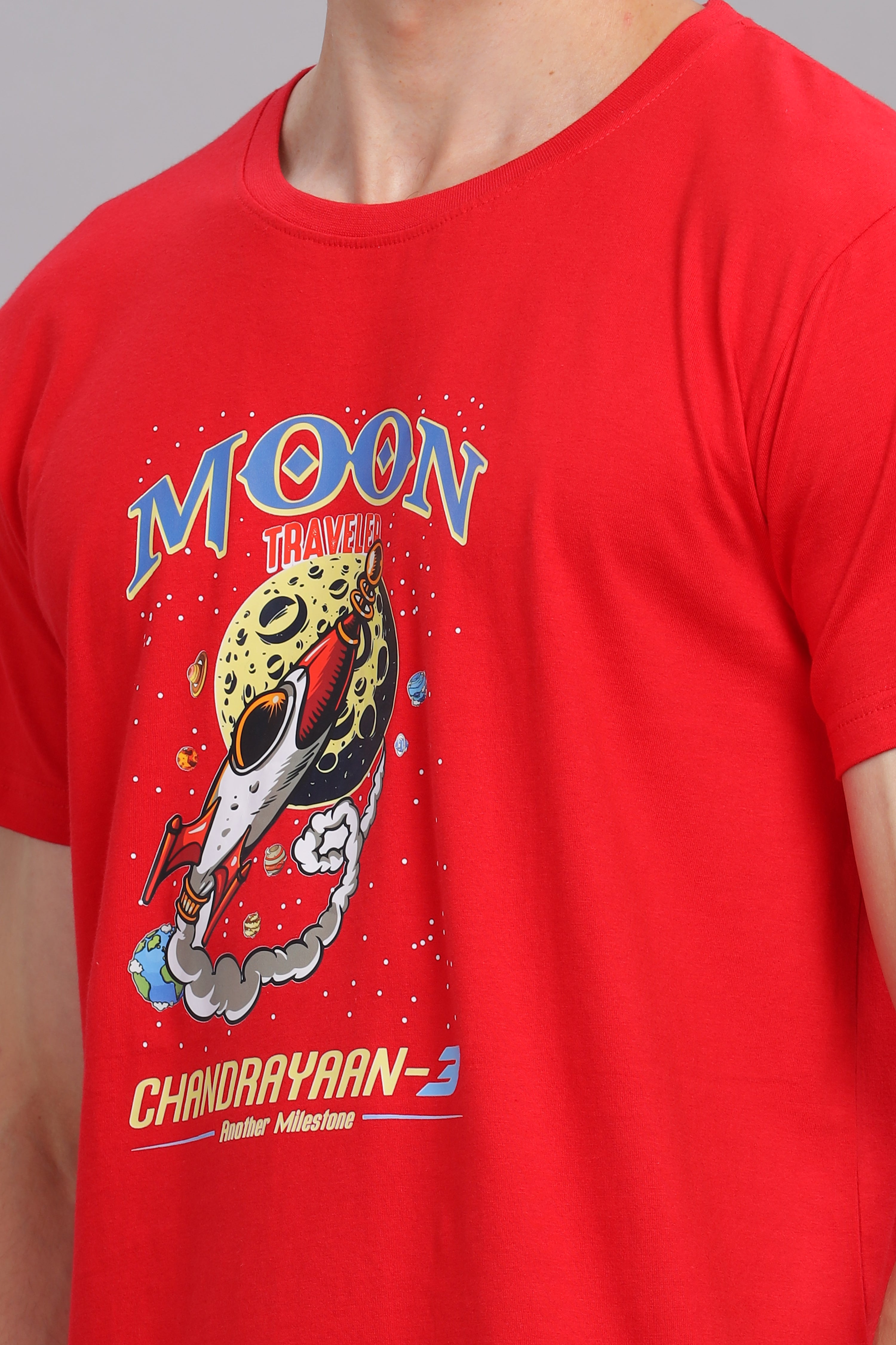 Red - Chandrayaan Printed T-shirt